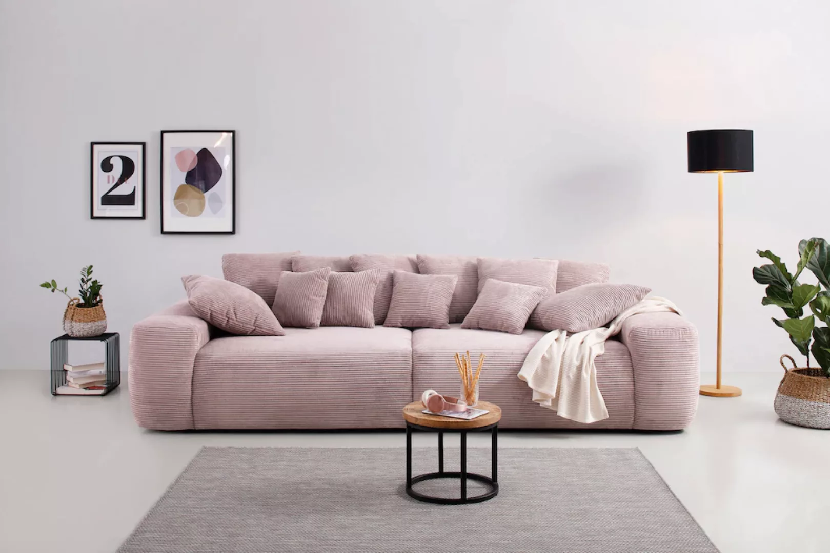 Home affaire Big-Sofa "Sundance, B/T 302/137 cm", Dauerschläfer mit Hygiene günstig online kaufen