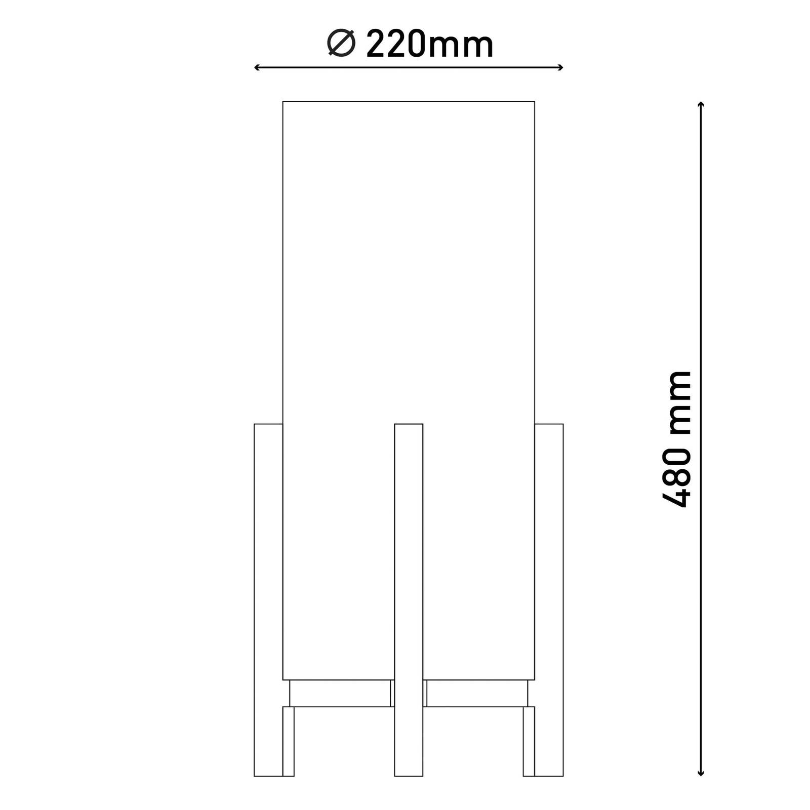 LED-Tischleuchte Madita, Höhe 48 cm, natur/weiß günstig online kaufen