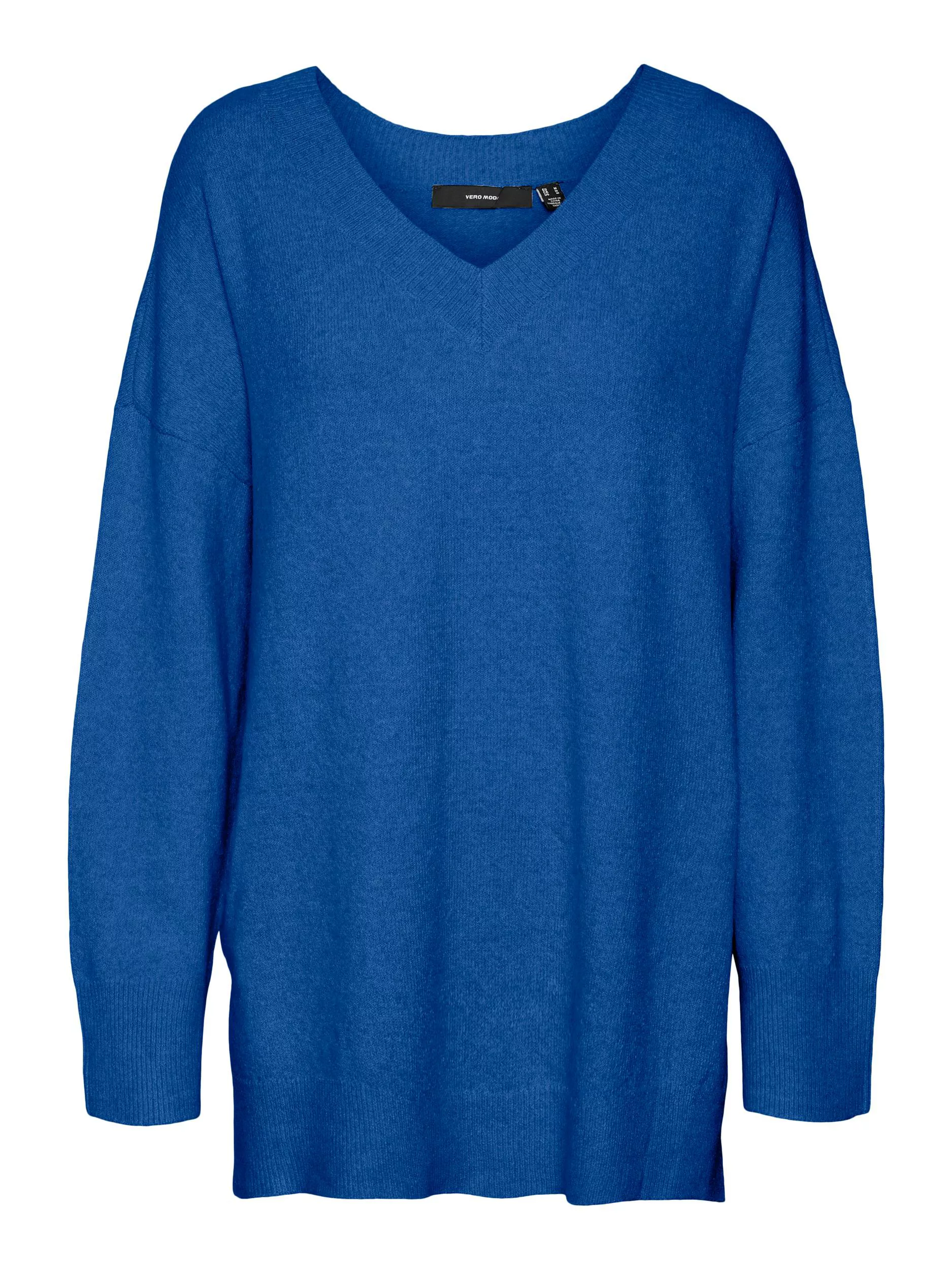 Vero Moda V-Ausschnitt-Pullover "VMDOFFY LS LONG V-NECK PULLOVER GA BOO" günstig online kaufen
