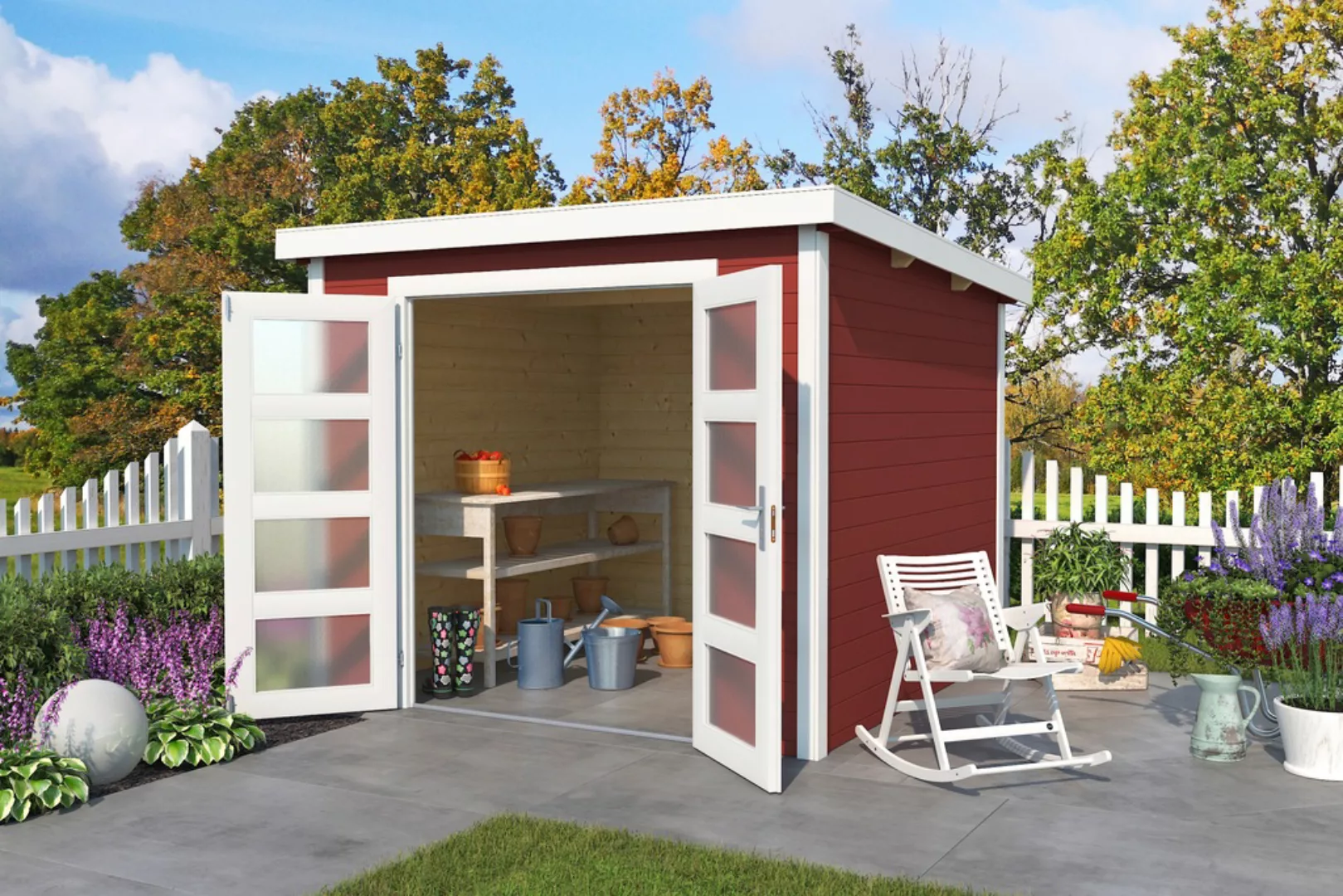 LASITA MAJA Gartenhaus "Zambezi 5", Blochbohlenhaus 28mm, Fundamentmass 250 günstig online kaufen