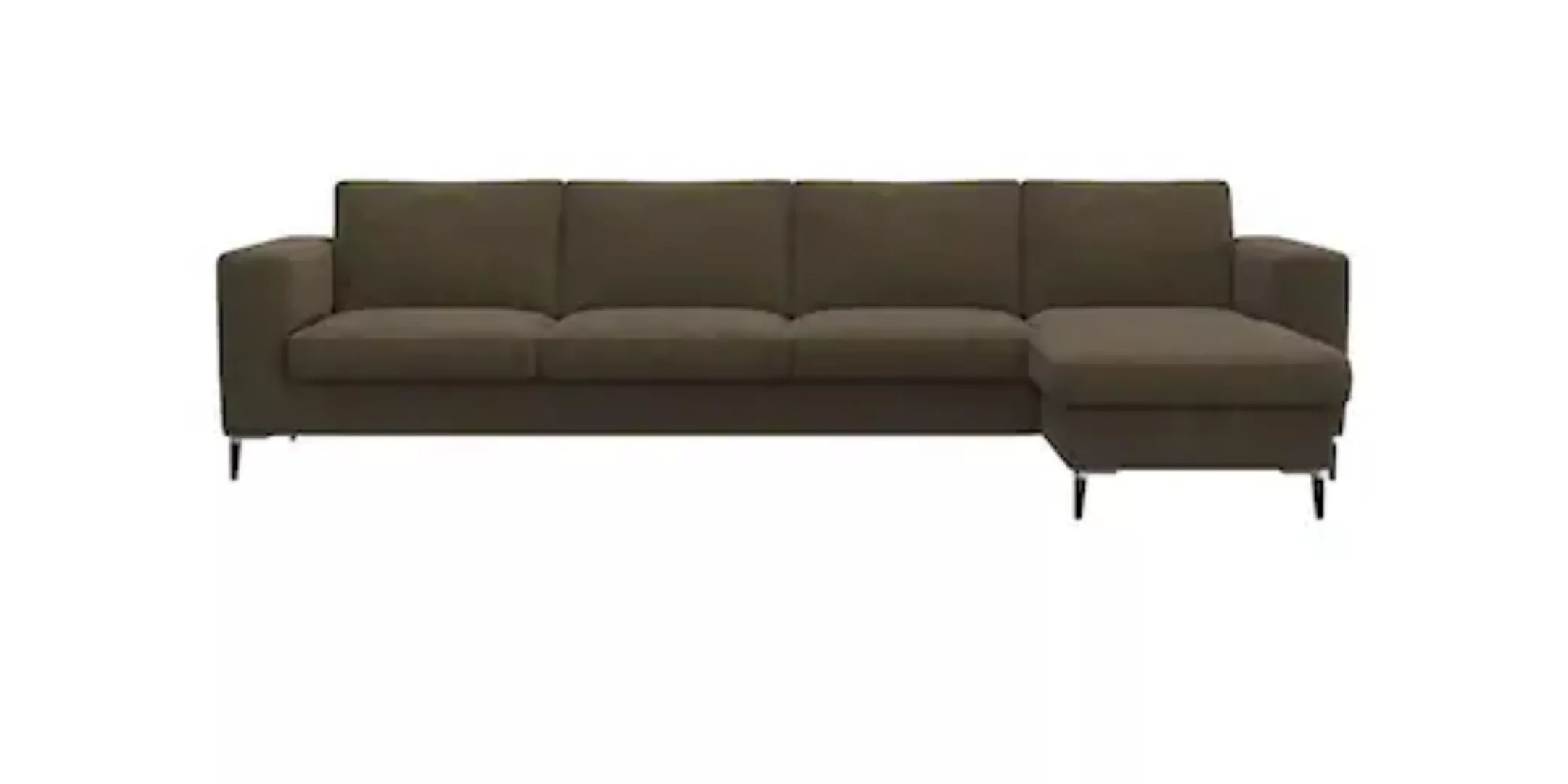 FLEXLUX Ecksofa »Fiore, L-Form«, breite Armlehnen, Kaltschaum, Füße Alu+sch günstig online kaufen