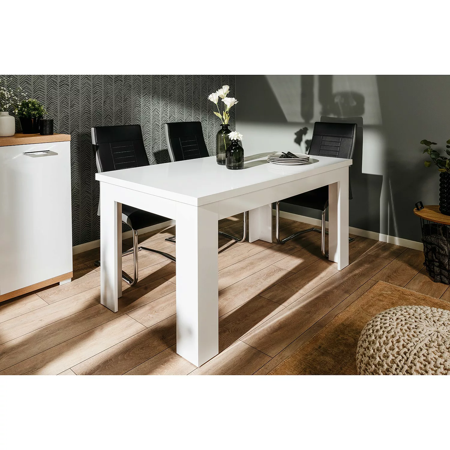 Esstisch - weiß - 80 cm - 75 cm - Tische > Esstische - Möbel Kraft günstig online kaufen