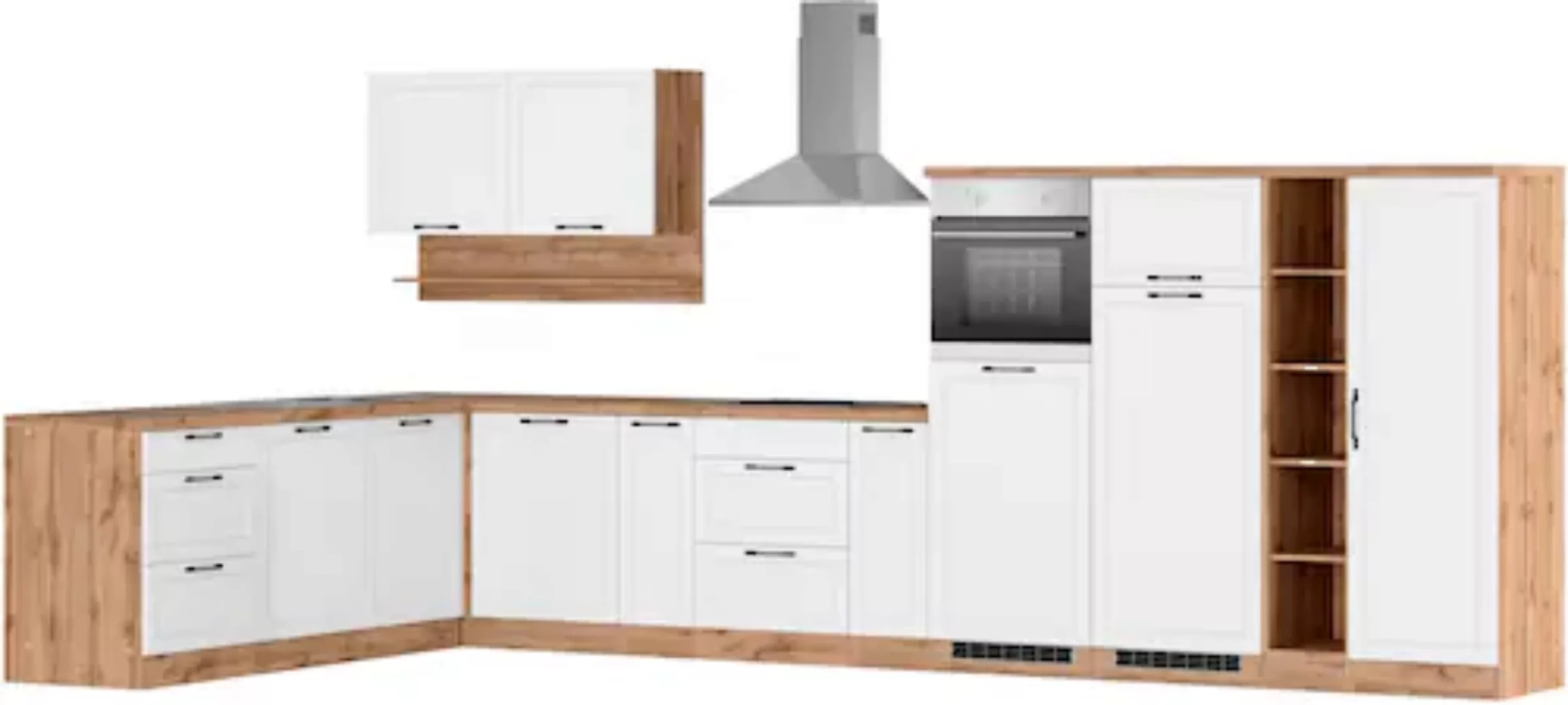 Kochstation Küche "KS-Lana", Stellbreite 240/440 cm, wahlweise mit E-Geräte günstig online kaufen