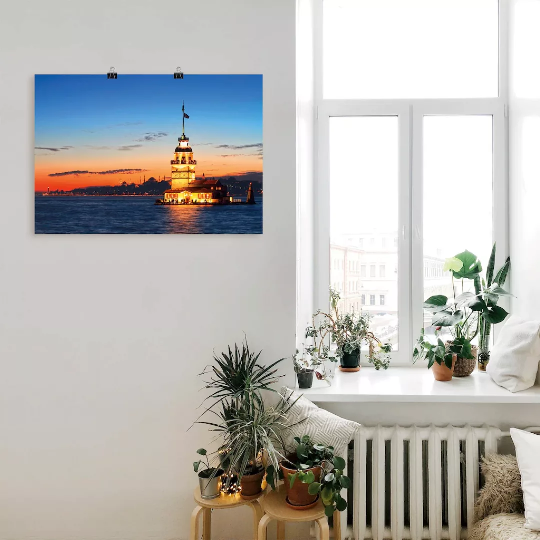 Artland Wandbild »Istanbul Leanderturm«, Gebäude, (1 St.), als Leinwandbild günstig online kaufen