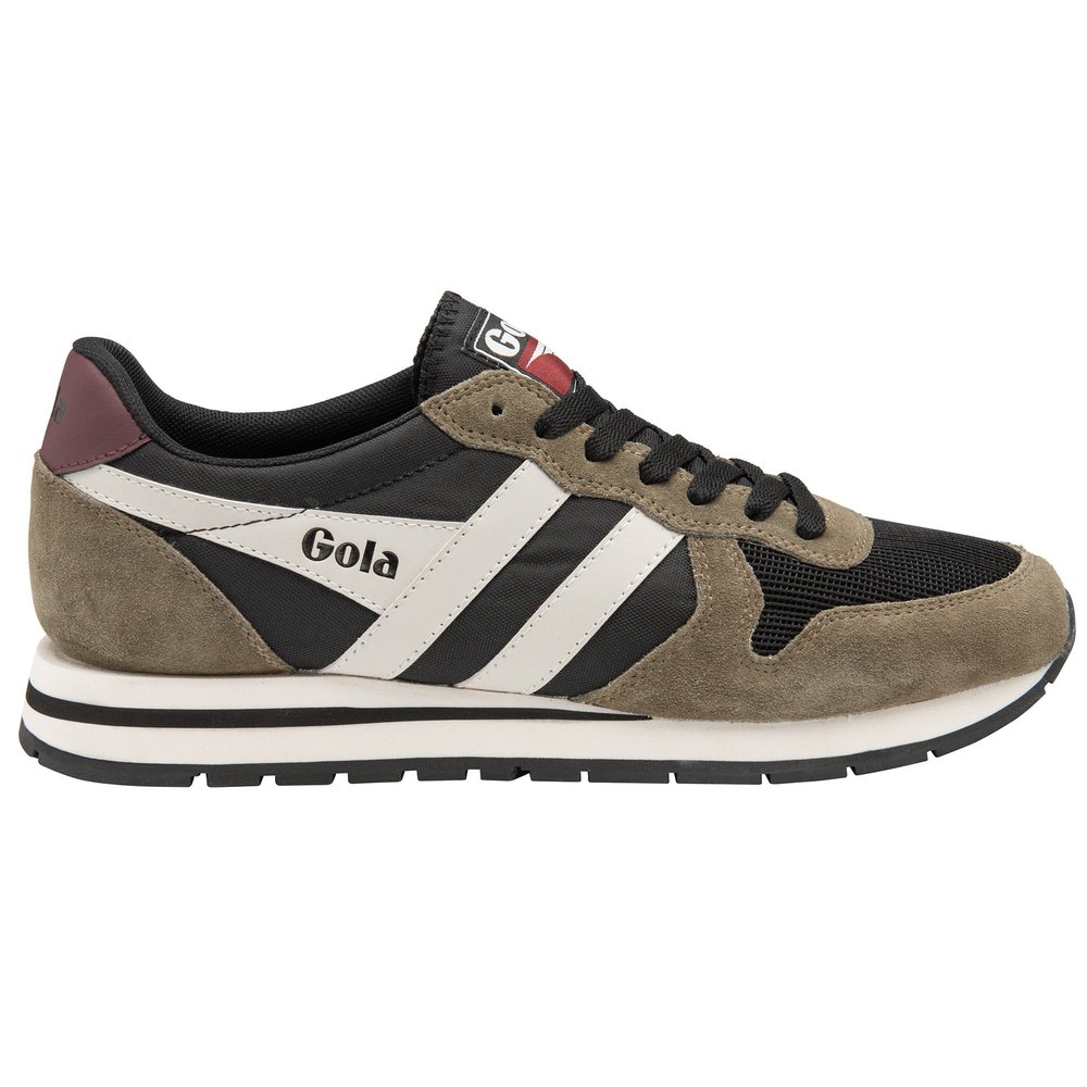 Gola Hurricane Suede Turnschuhe EU 42 Black / Green Kaki / White günstig online kaufen