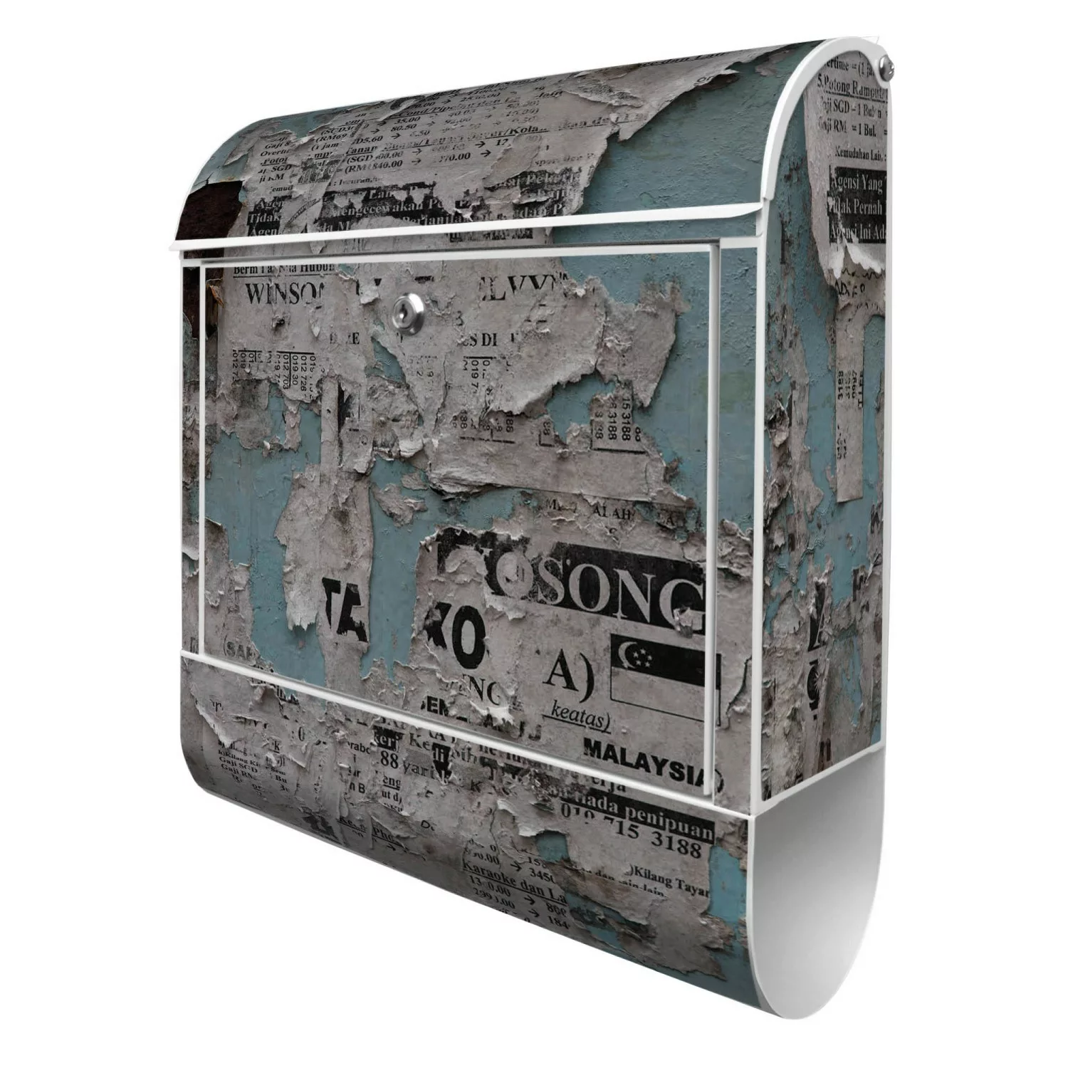 Banjado Design Briefkasten Silber Pulverbeschichtet, 39x47x14cm, 2 Schlüsse günstig online kaufen