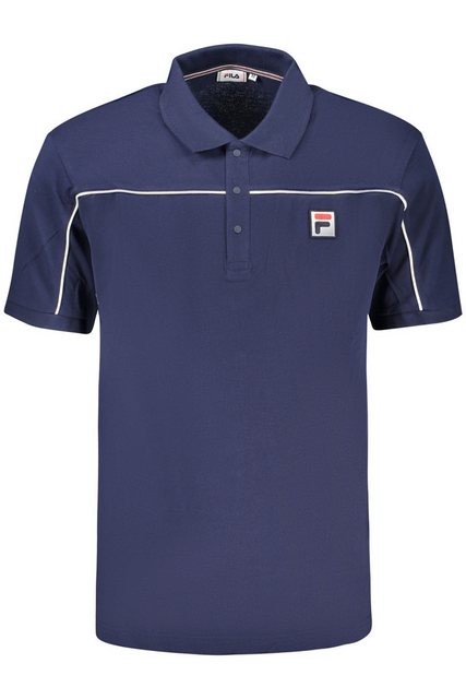 Fila Poloshirt Herren Kurzarm-Polo blau mit Kontrastdetails und günstig online kaufen