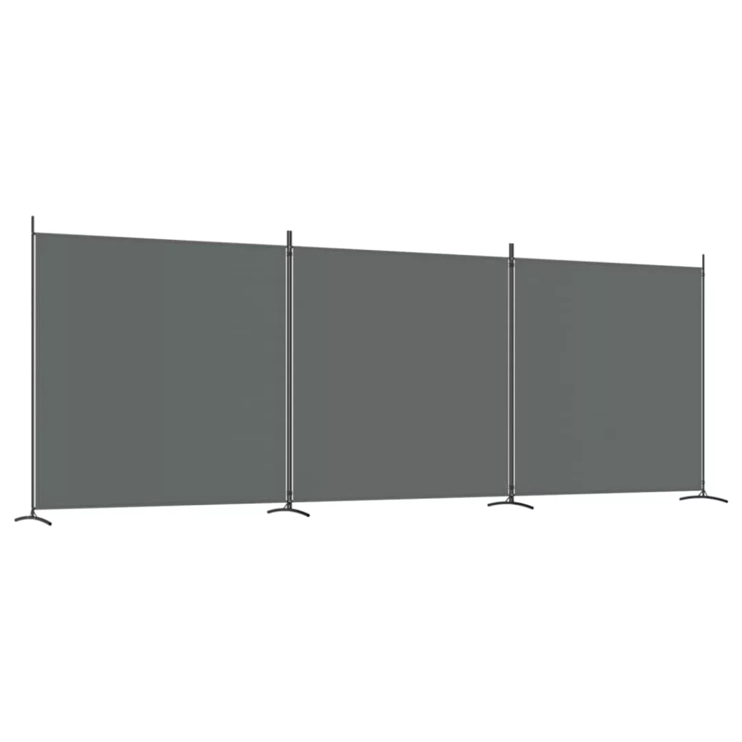 Vidaxl 3-tlg. Paravent Anthrazit 525x180 Cm Stoff günstig online kaufen