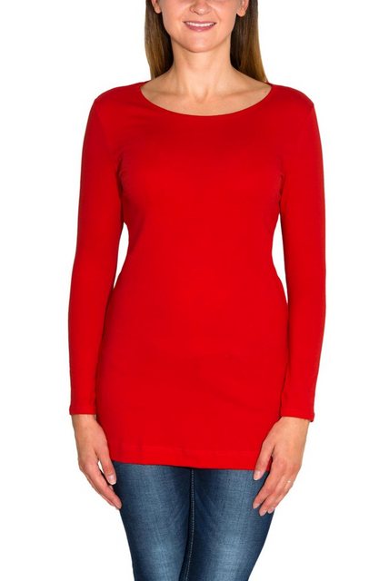 Alkato Langarmshirt Alkato Damen Langarm Longshirt Langarmshirt Tunika Basi günstig online kaufen