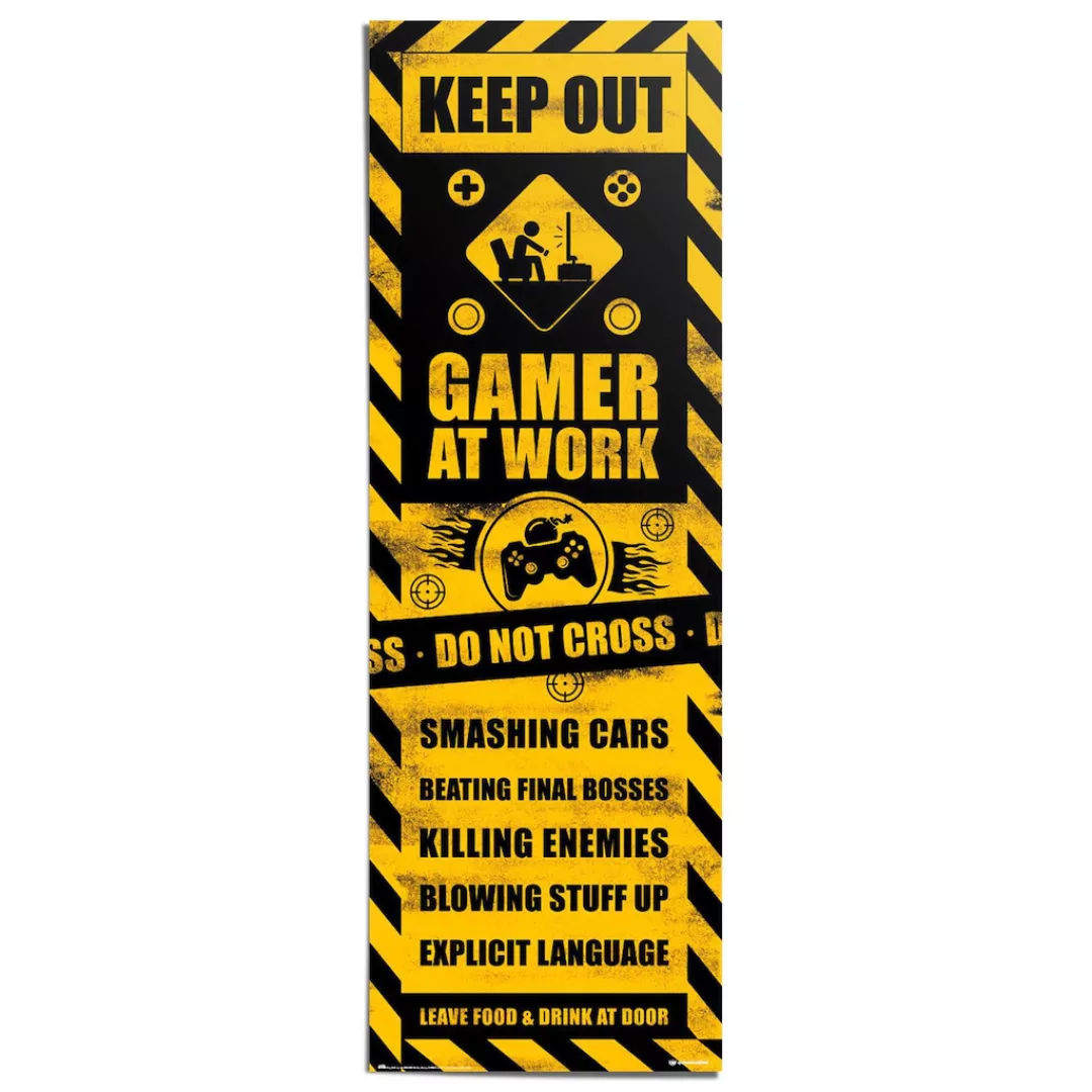 Reinders Poster "Gaming Caution" günstig online kaufen