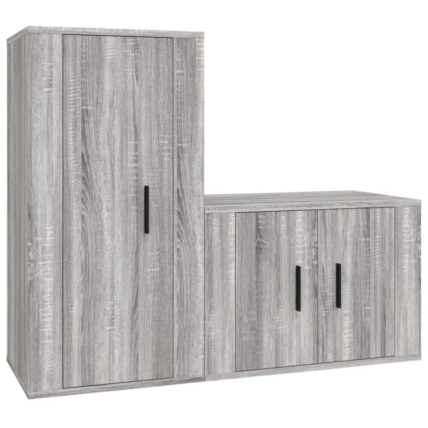 Vidaxl 2-tlg. Tv-schrank-set Grau Sonoma Holzwerkstoff günstig online kaufen