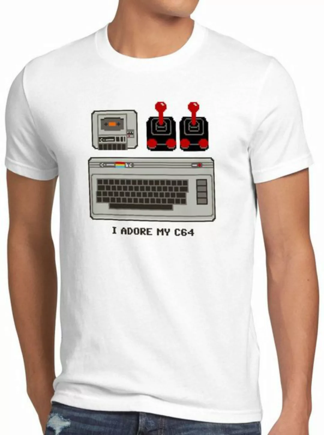 style3 Print-Shirt Herren T-Shirt I Adore My C64 heimcomputer classic günstig online kaufen