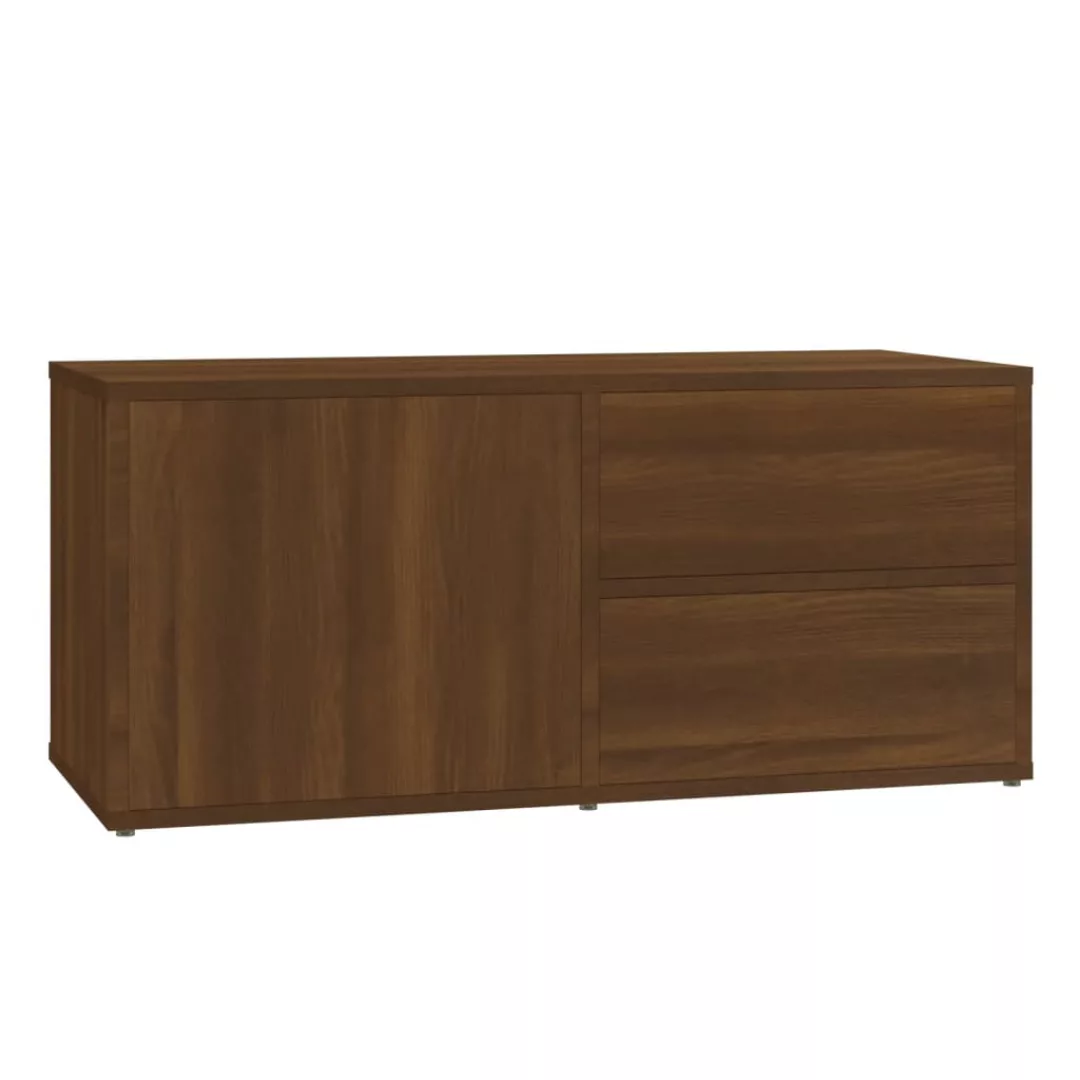 Vidaxl Tv-schrank Braun Eichen-optik 80x34x36 Cm Holzwerkstoff günstig online kaufen