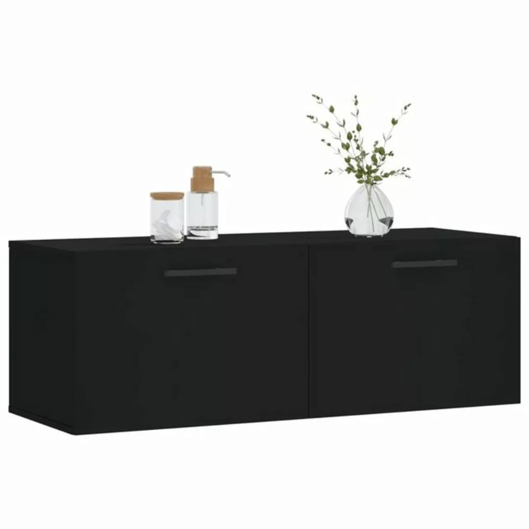 vidaXL Hängeschrank Hängeschrank Wandschrank Schwarz 100x36,5x35 cm Spanpla günstig online kaufen