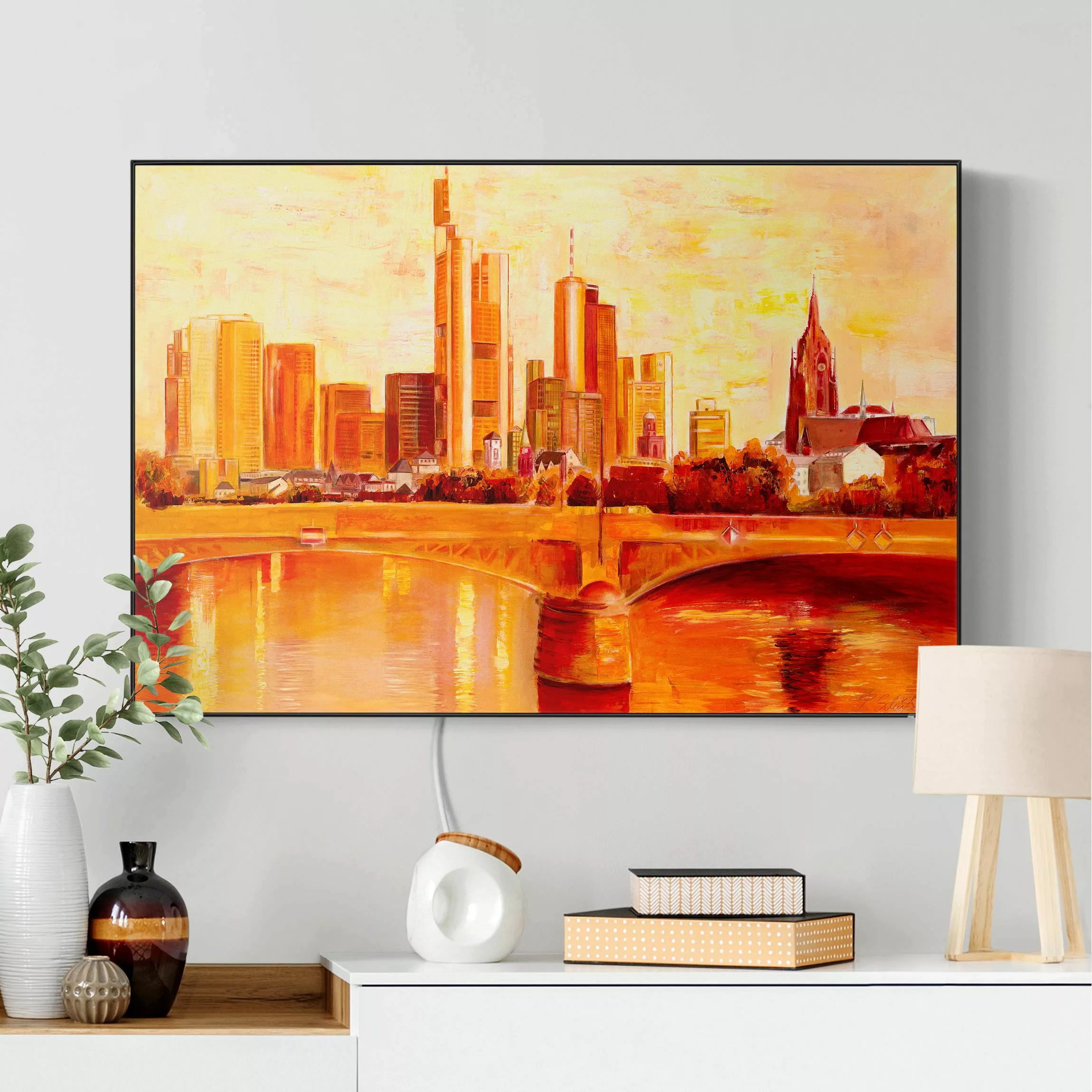 LED-Wechselbild Skyline Frankfurt günstig online kaufen