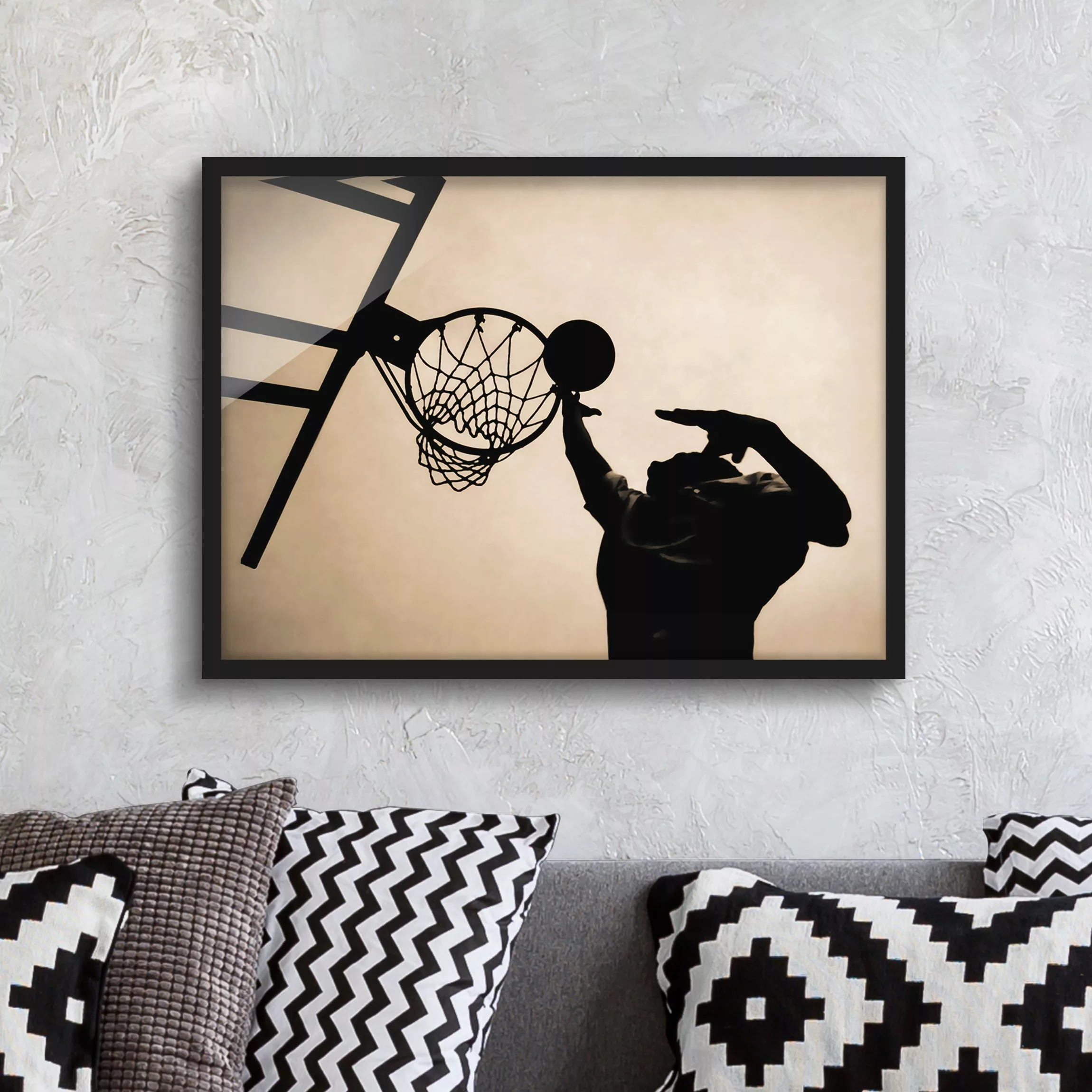 Bild mit Rahmen Portrait - Querformat Basketball günstig online kaufen