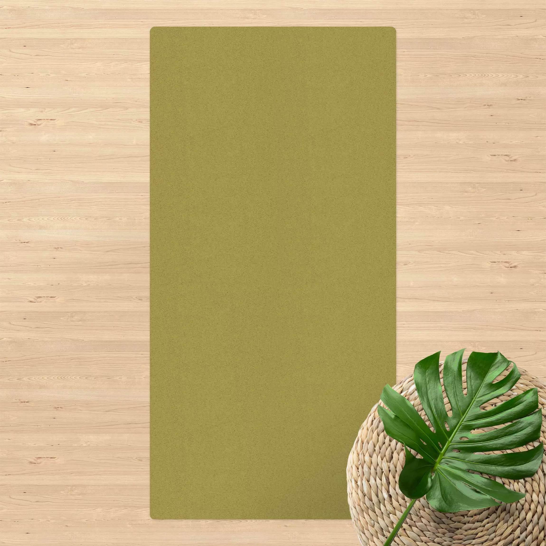 Kork-Teppich Lindgrün Bambus günstig online kaufen
