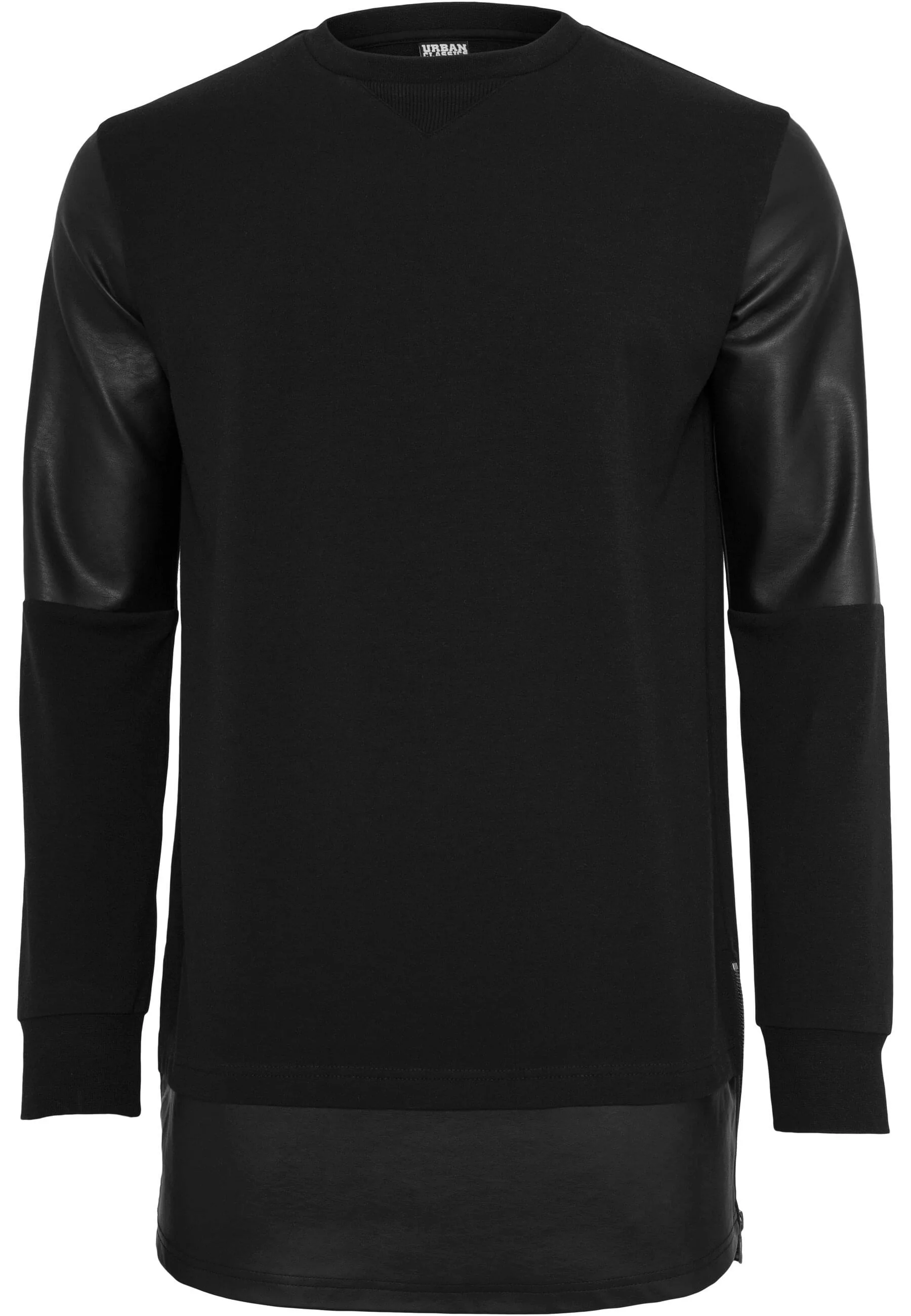 URBAN CLASSICS Rundhalspullover "Urban Classics Herren Long Zipped Syntheti günstig online kaufen