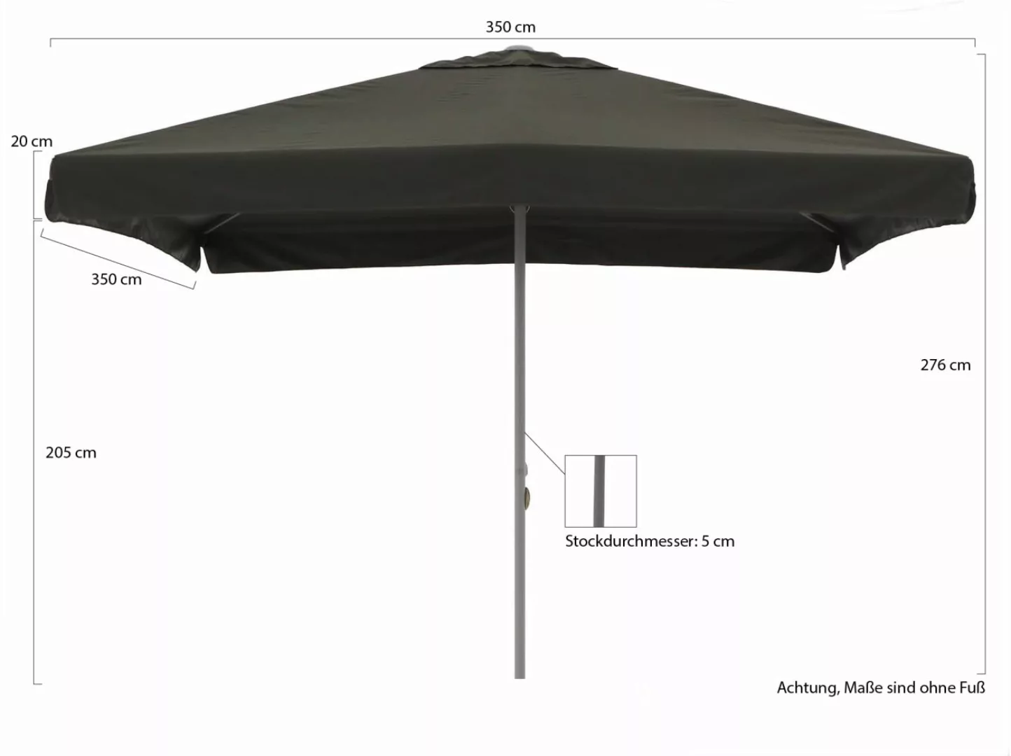 Shadowline Bonaire Sonnenschrim 350x350 cm günstig online kaufen