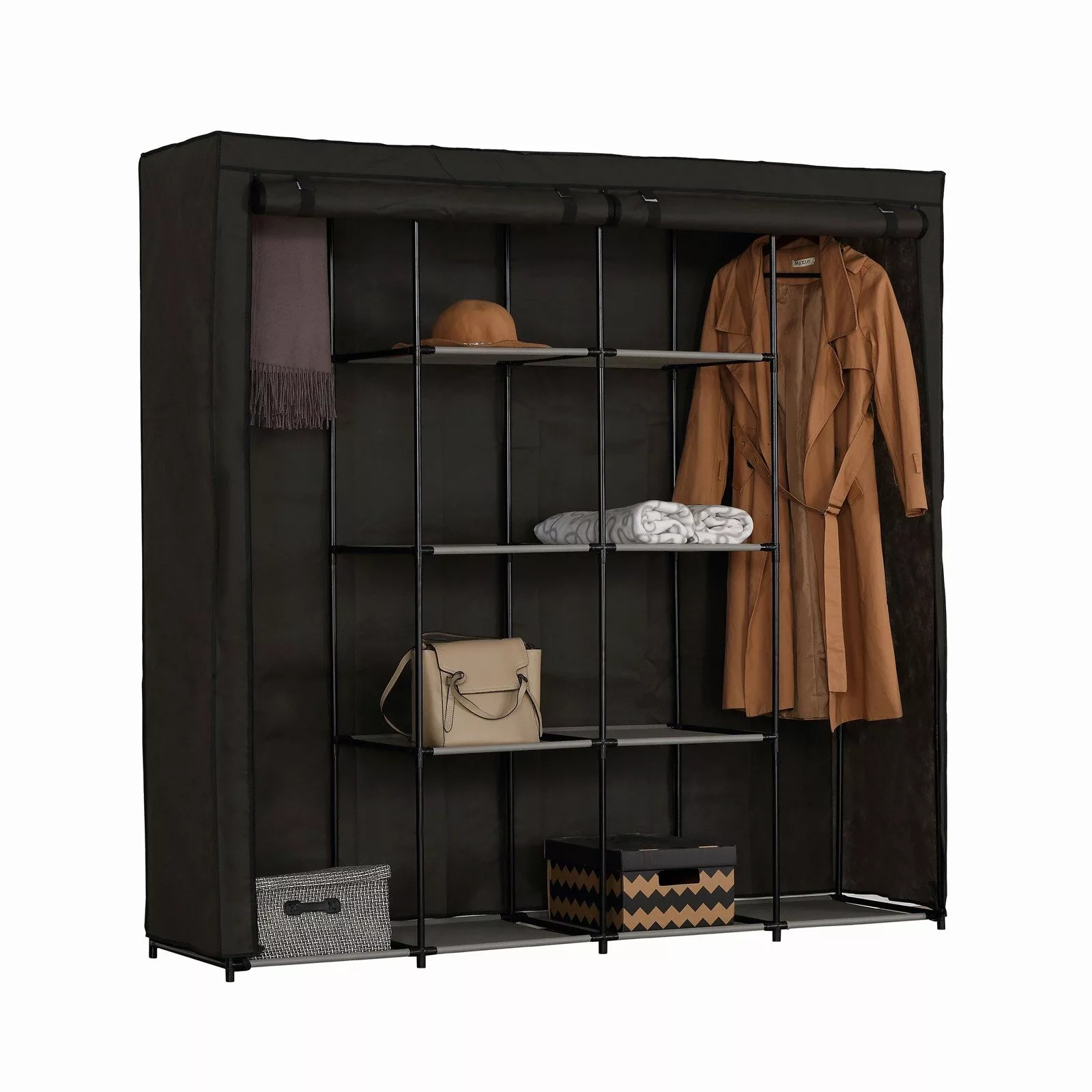 HTI-Living Stoffschrank Stoffschrank XL Lena Dunkelgrau günstig online kaufen