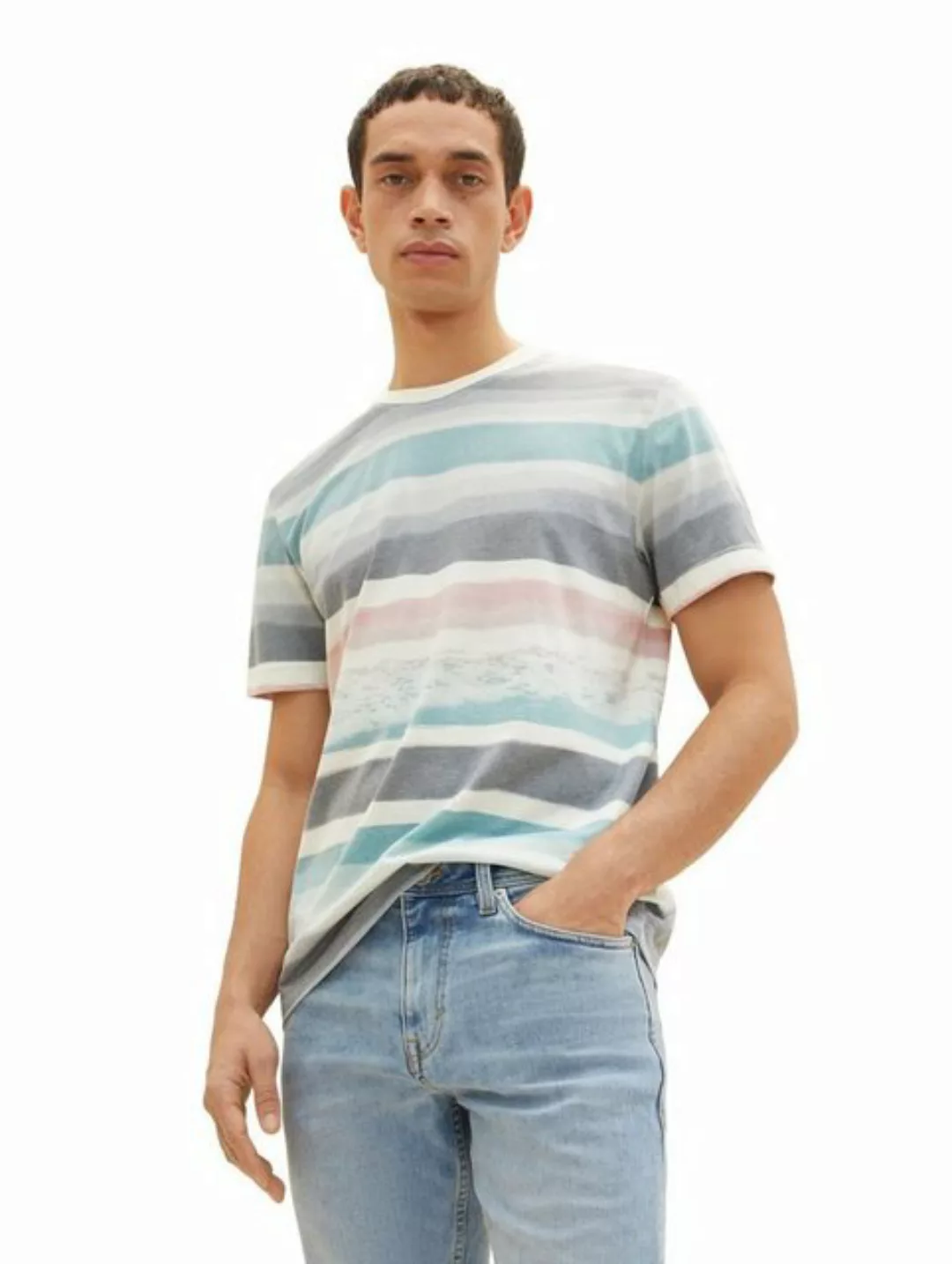 Tom Tailor Herren T-Shirt ALLOVER PRINTED - Regular Fit günstig online kaufen