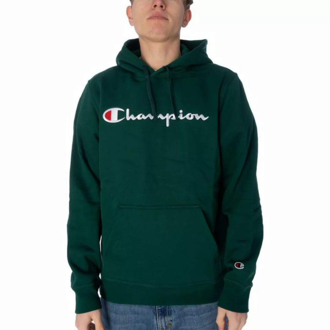 Champion Sweatshirt Herren Fleece-Hoodie mit großem Logo - Laubgrün günstig online kaufen