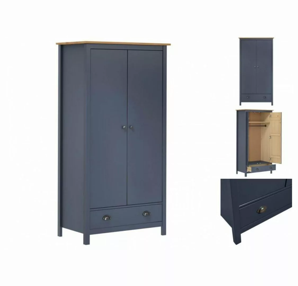 vidaXL Kleiderschrank Kleiderschrank mit 2 Türen Hill Range Grau 89x50x170c günstig online kaufen