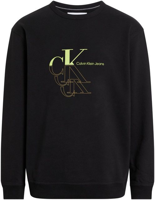 Calvin Klein Jeans Sweatshirt MONOGRAM ECHO CREW NECK mit Logodruck günstig online kaufen