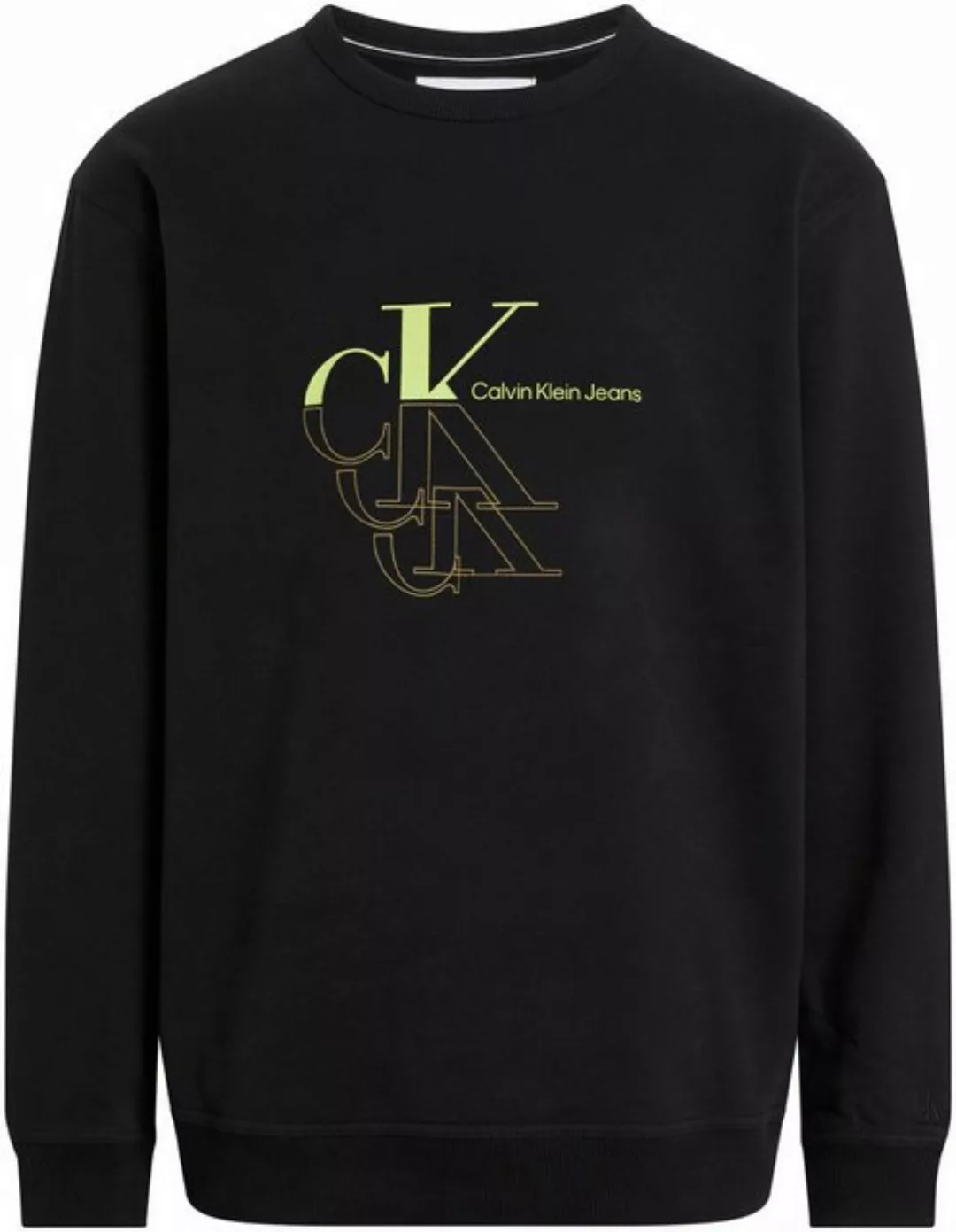 Calvin Klein Jeans Sweatshirt MONOGRAM ECHO CREW NECK mit Logodruck günstig online kaufen