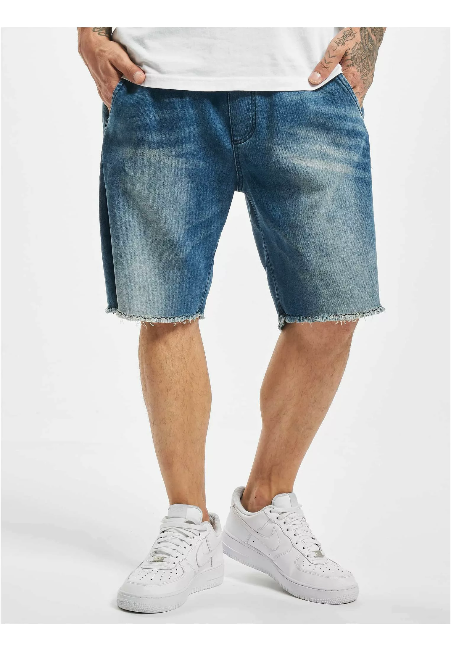 DEF Stoffhose "DEF Herren Jeanshorts Sleg Medium Denim", (1 tlg.) günstig online kaufen