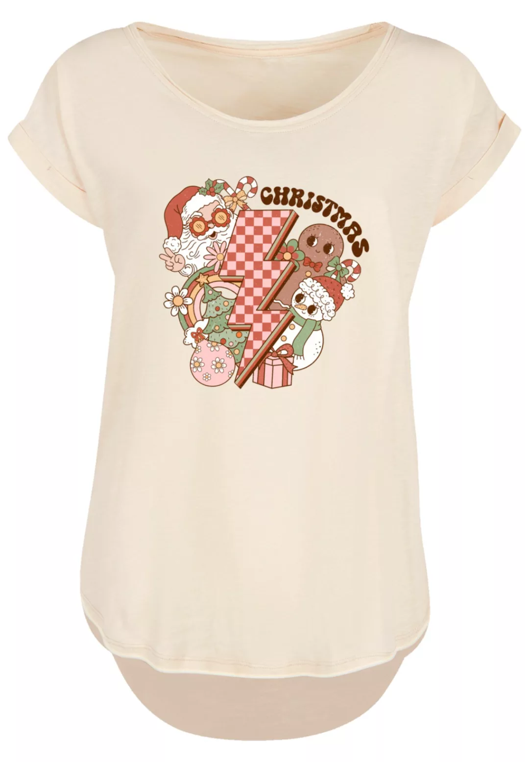 F4NT4STIC T-Shirt "Groovy Weihnachten Flash Cozy Vibes", Premium Qualität, günstig online kaufen