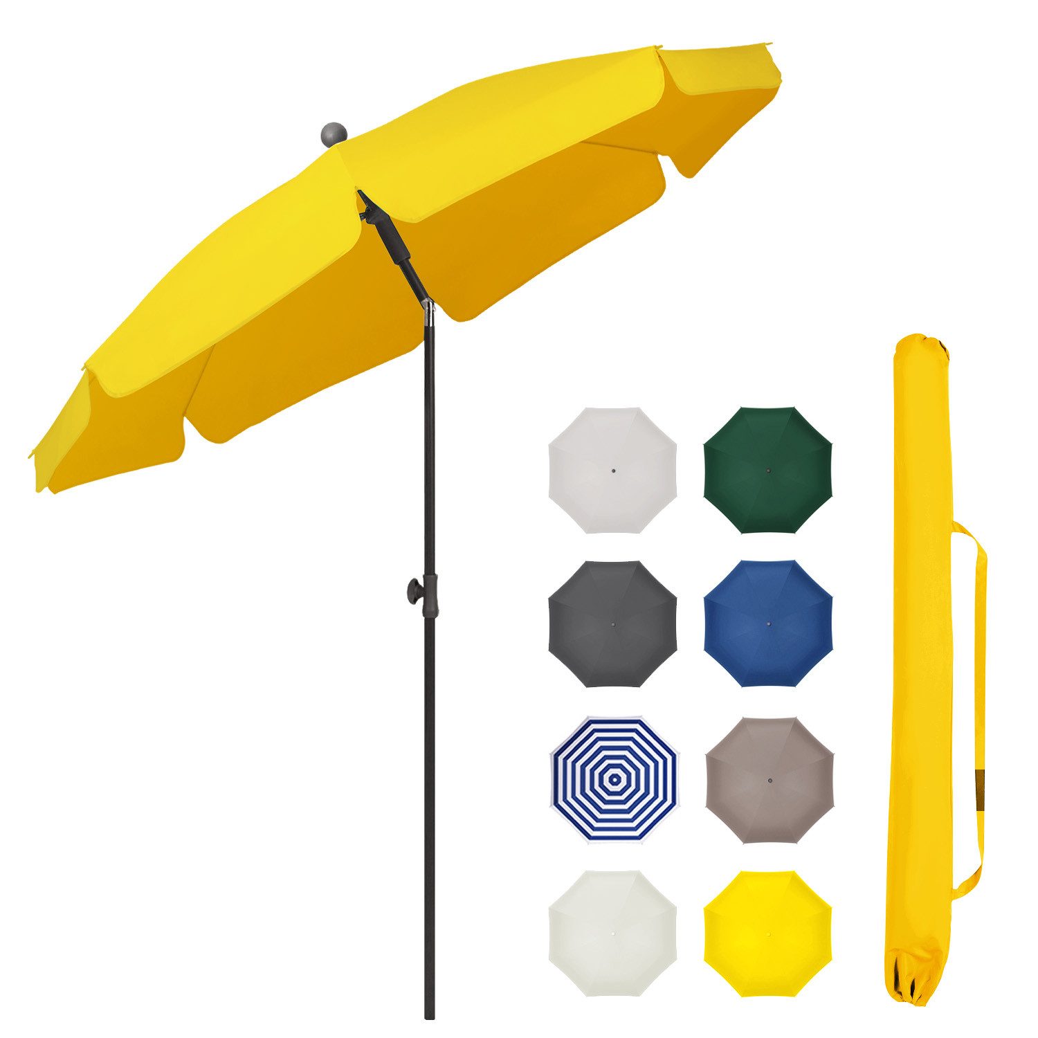 Sekey Balkonschirm 200cm Sonnenschirm Rund Gartenschirm günstig online kaufen