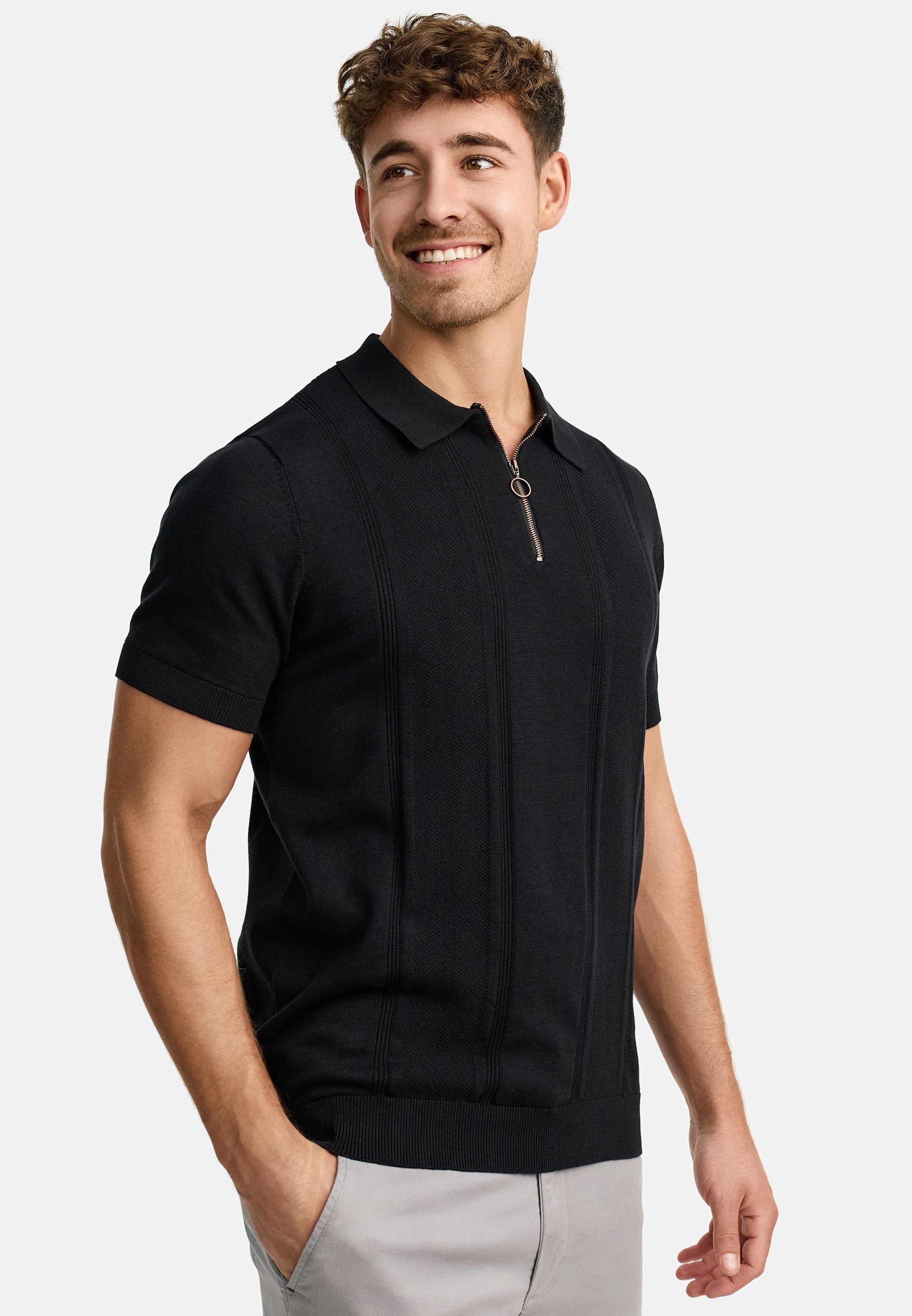 Indicode Poloshirt INSago Kurzarm-Poloshirt mit Reißverschluss günstig online kaufen