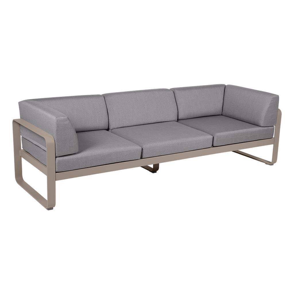 Bellevie 3-Sitzer Club Sofa Outdoor 14 Muskat 79 Flanellgrau günstig online kaufen