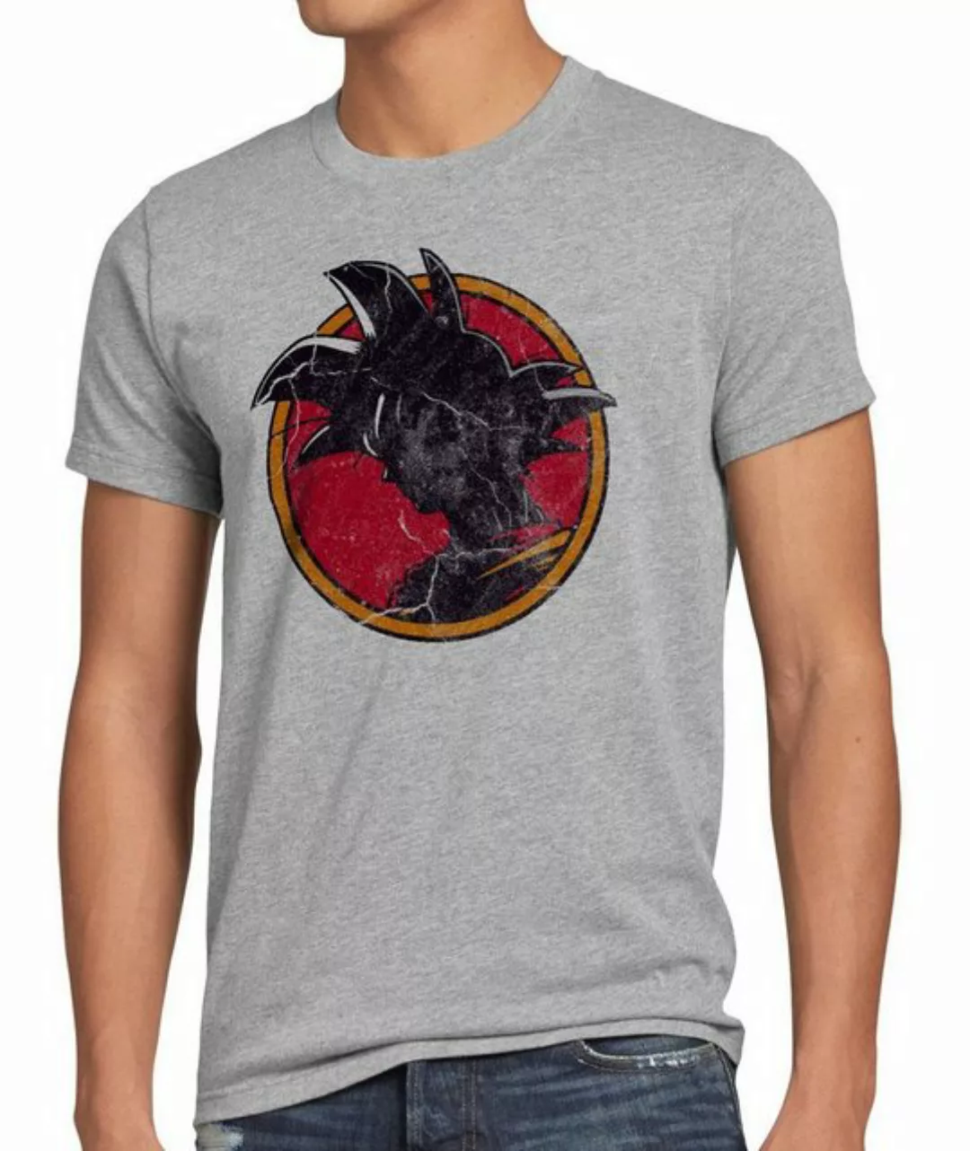 style3 Print-Shirt Herren T-Shirt Goku Vintage vegeta dragonball roshi son günstig online kaufen