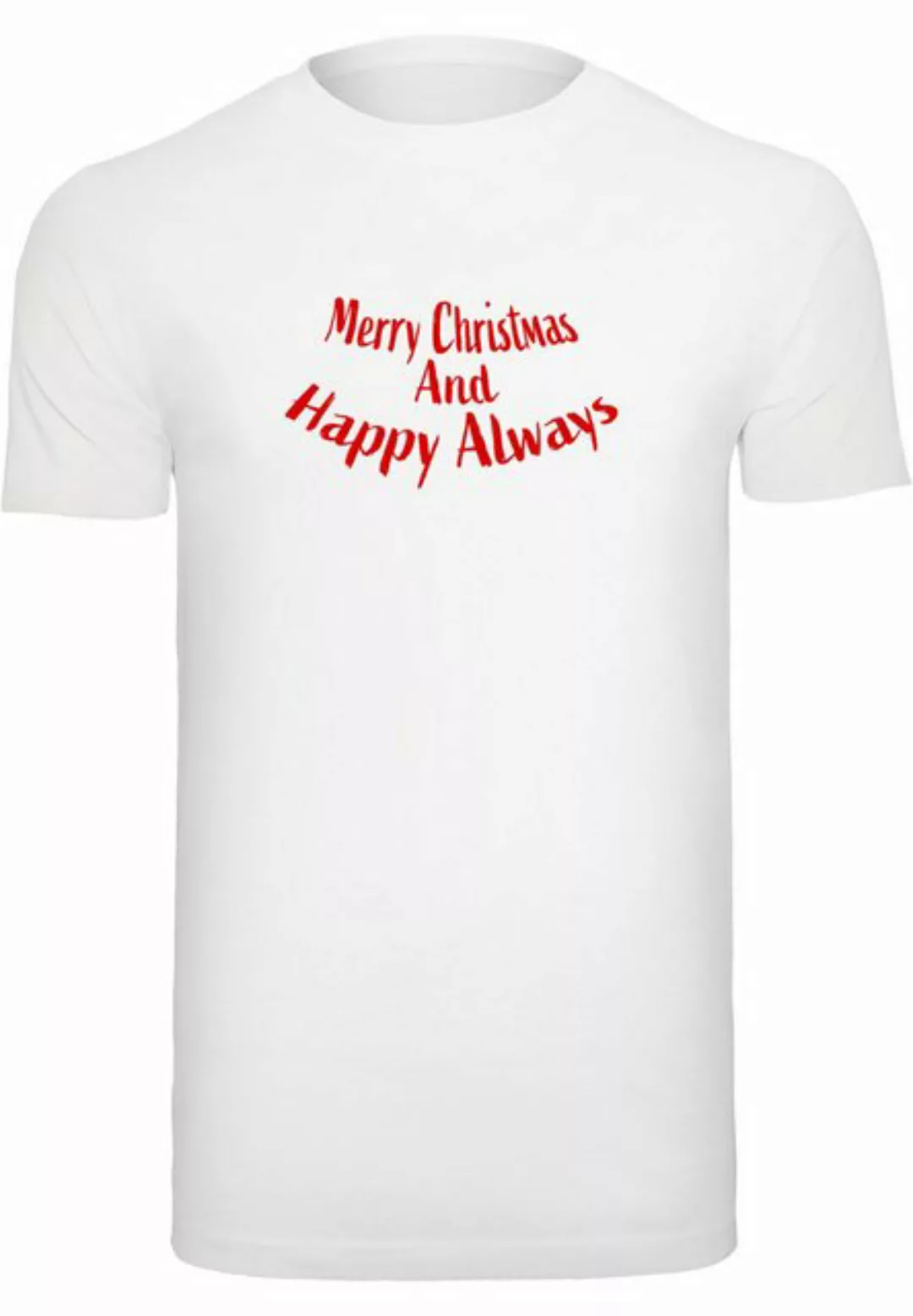 Merchcode T-Shirt Herren Merry Christmas And Happy Always T-Shirt Round Nec günstig online kaufen