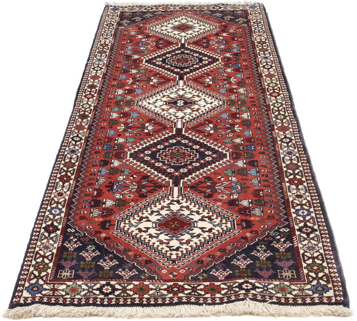 morgenland Wollteppich »Yalameh Durchgemustert Rosso scuro 353 x 246 cm«, r günstig online kaufen