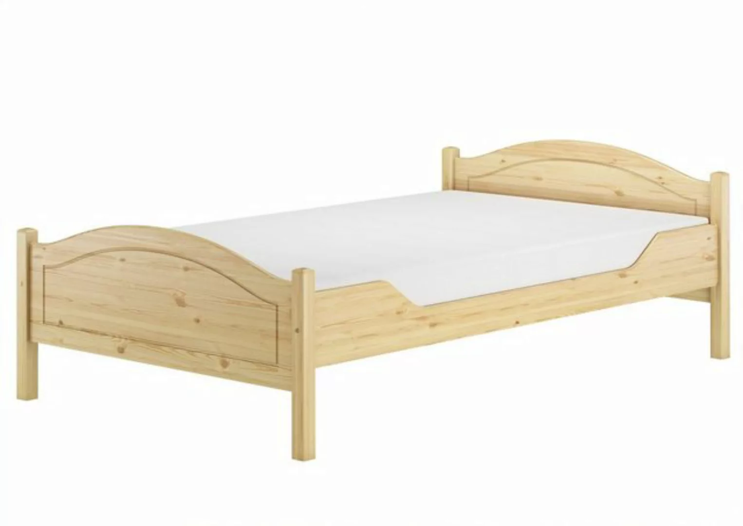 ERST-HOLZ Bett Breites Einzelbett 120x200 Kiefer Massivholz Landhausstil, K günstig online kaufen