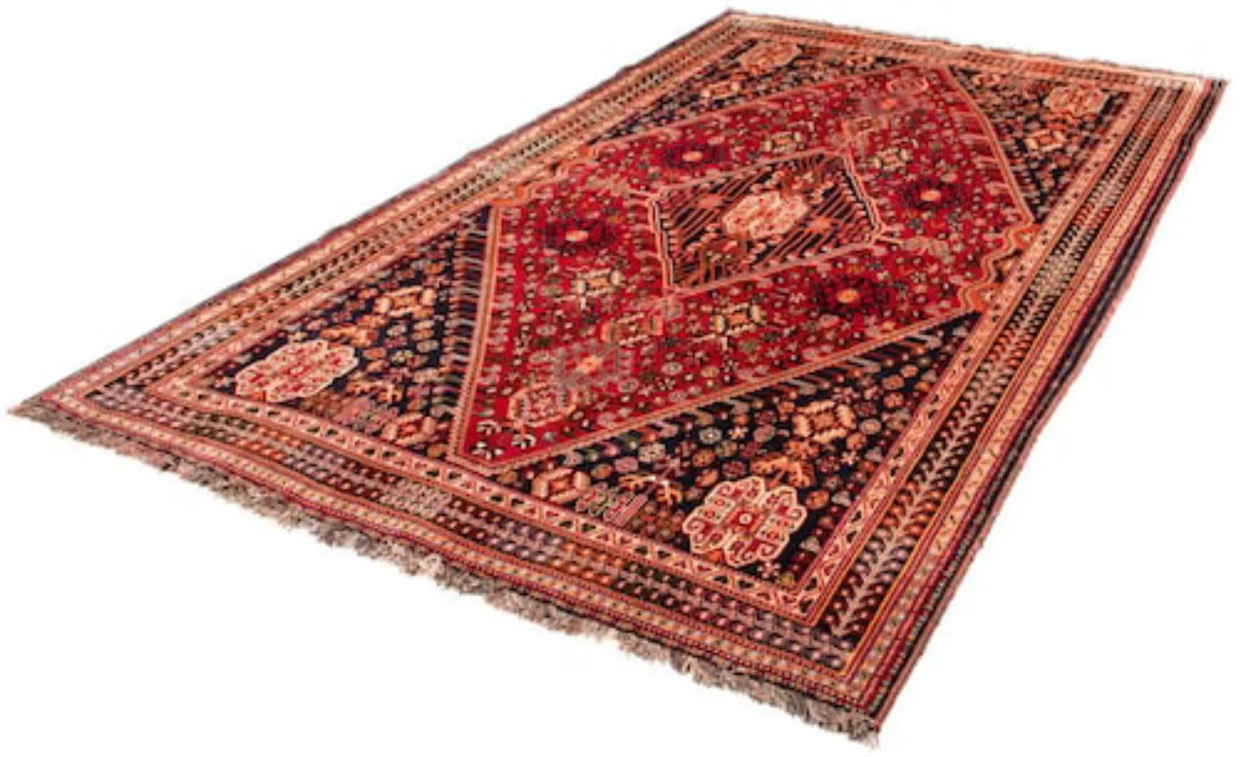 morgenland Wollteppich »Shiraz Medaillon Rosso 280 x 165 cm«, rechteckig günstig online kaufen