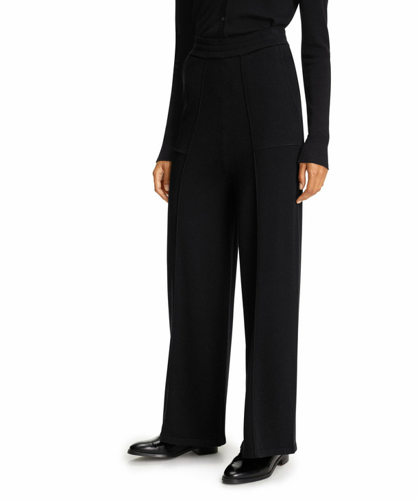 FALKE Damen Hose, L, Schwarz, Uni, Schurwolle, 64153-300004 günstig online kaufen