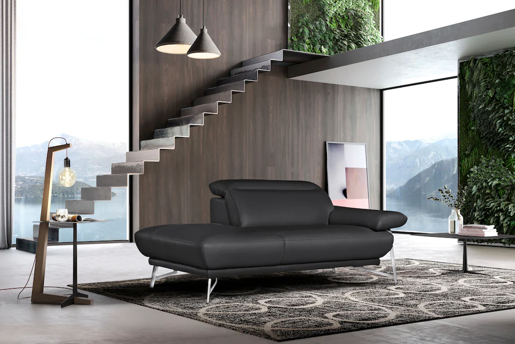 Egoitaliano Ottomane »Anais, Designsofa mit hohem Sitzkomfort, Designfuß«, günstig online kaufen