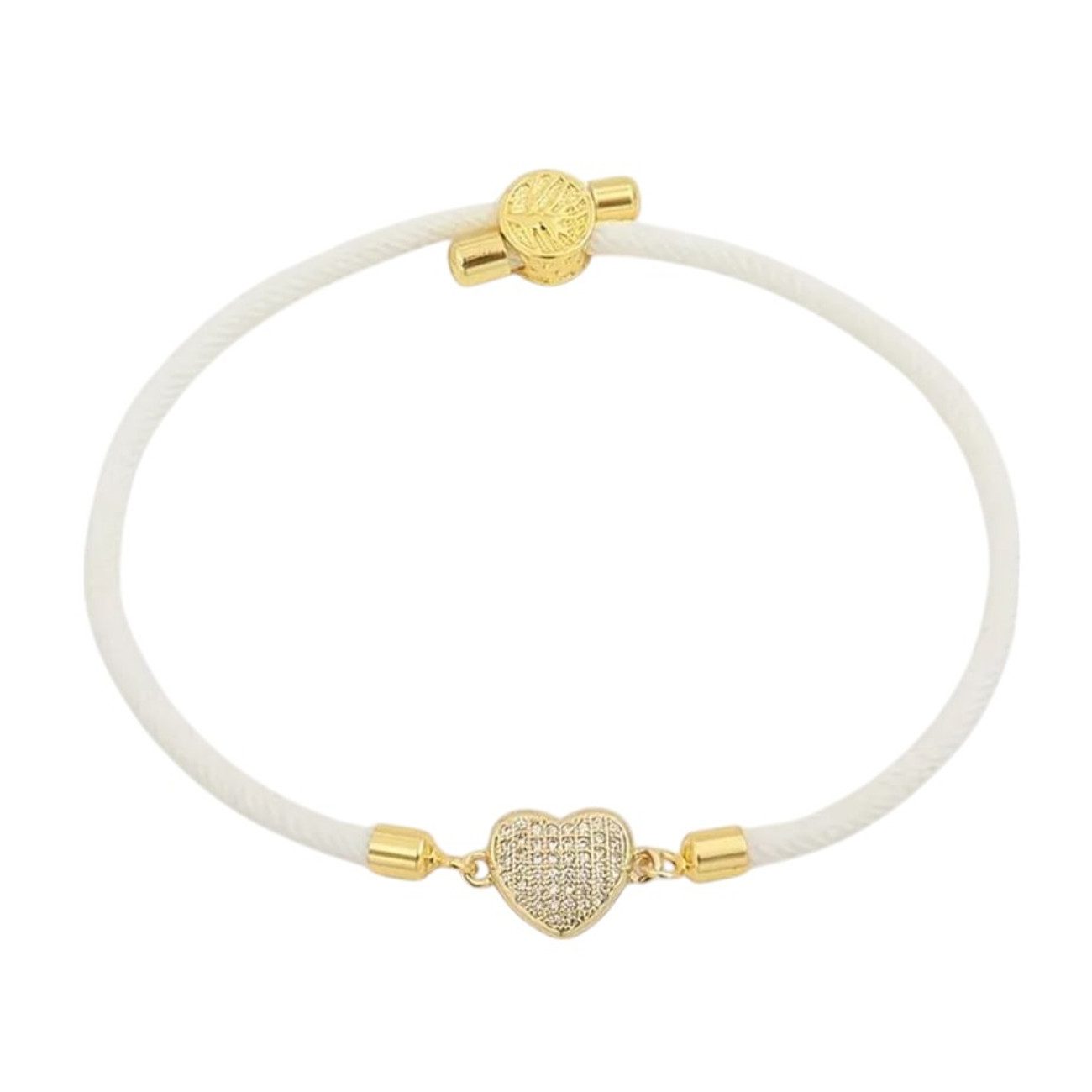 KARMA Armband Damen Textil Herz Zirkon günstig online kaufen