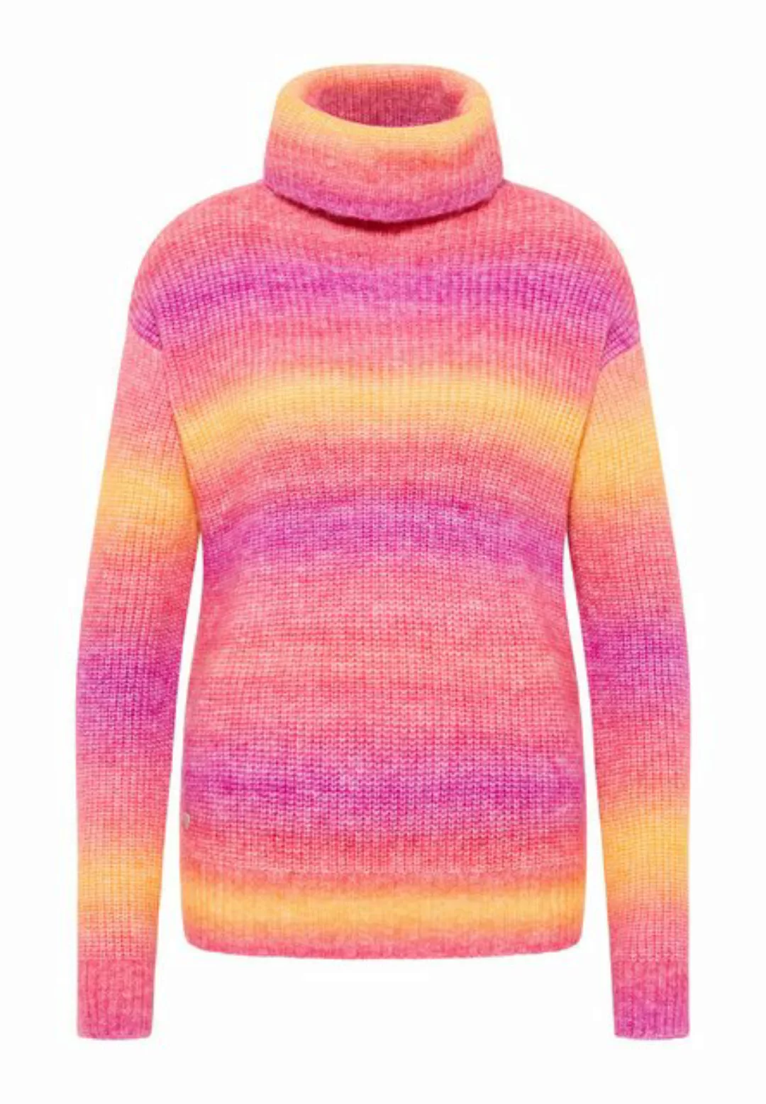 Ragwear Rollkragenpullover SAFINA mit bunt gestreiftem Strickmuster günstig online kaufen