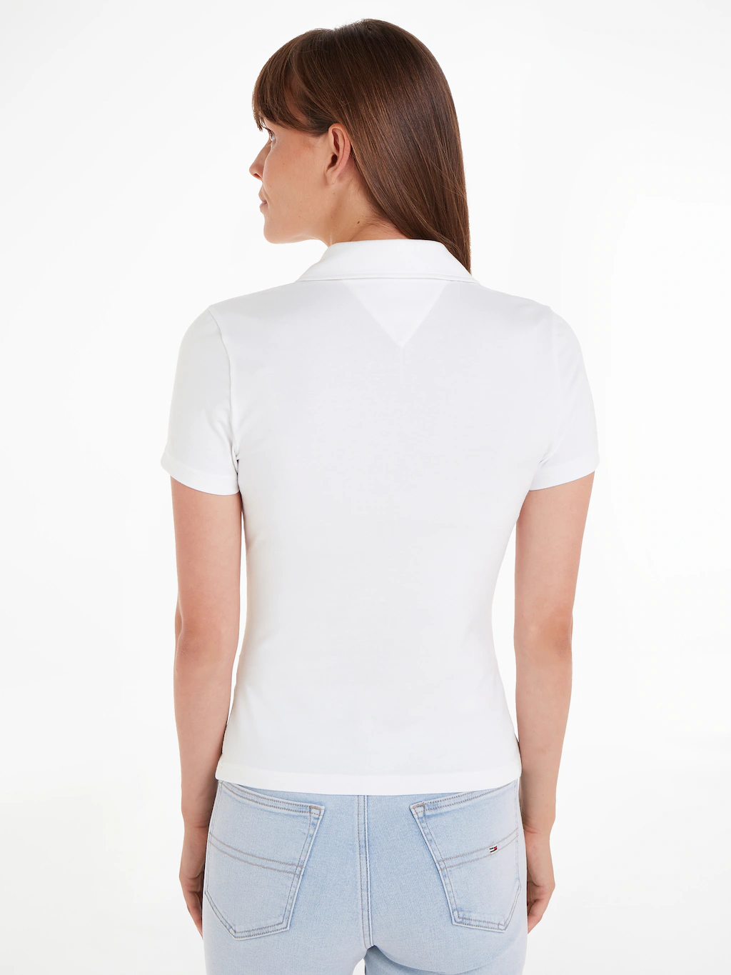 Tommy Jeans Rundhalsshirt "Rib Slim Essential Logo", Rippshirt, feines Jers günstig online kaufen