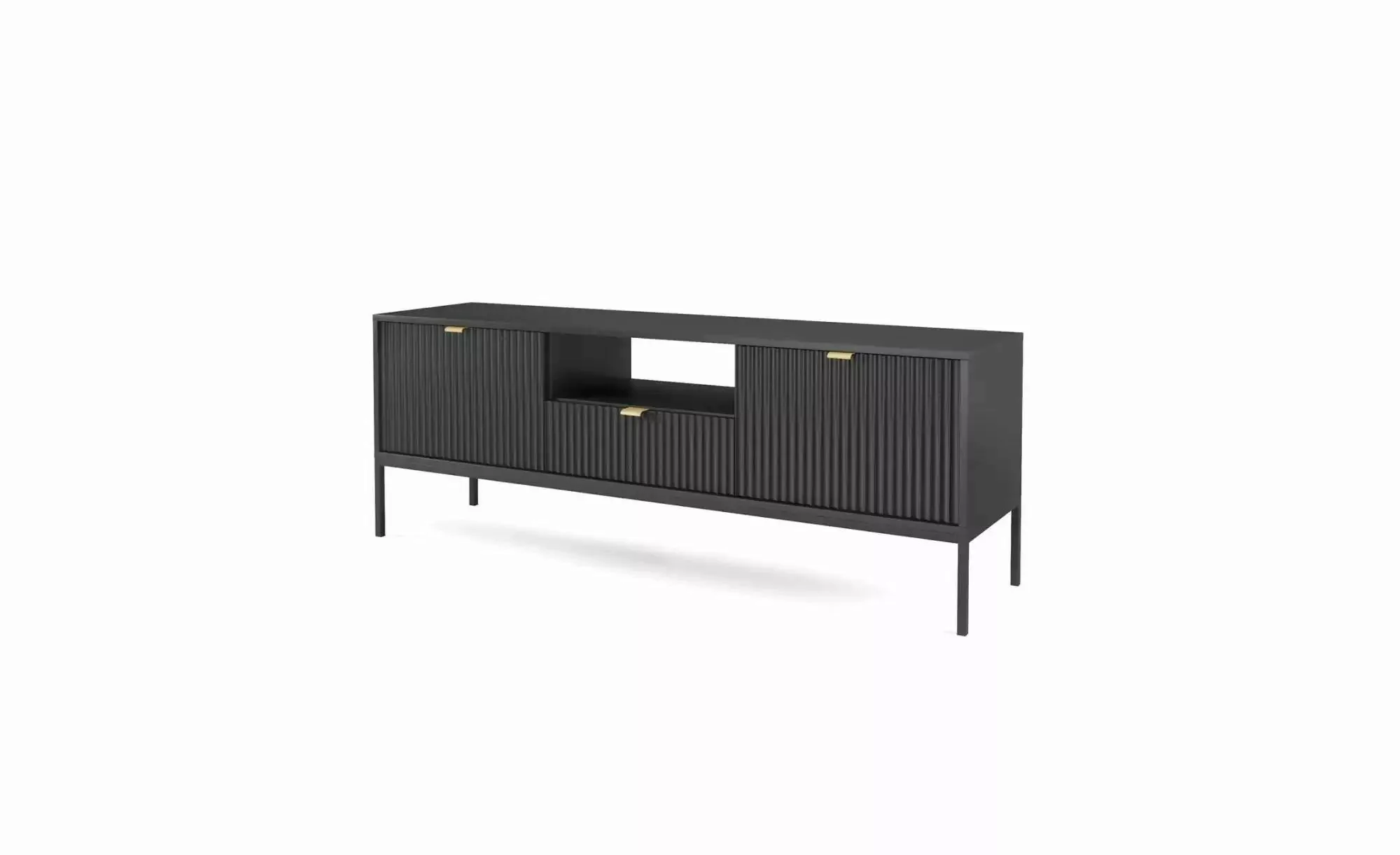 Lowboard  Nova ¦ schwarz ¦ Maße (cm): B: 154 H: 56 Kommoden & Sideboards > günstig online kaufen