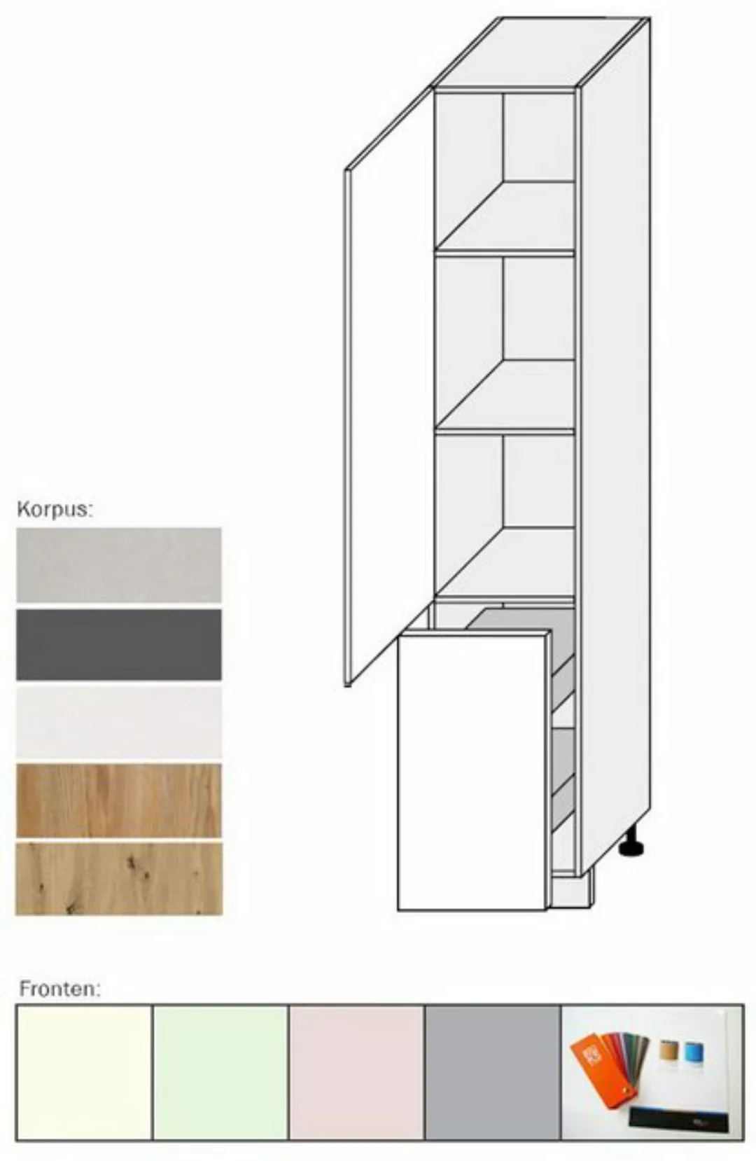 Feldmann-Wohnen Unterschrank Pescara (Pescara, 1-St) 90cm Front- und Korpus günstig online kaufen