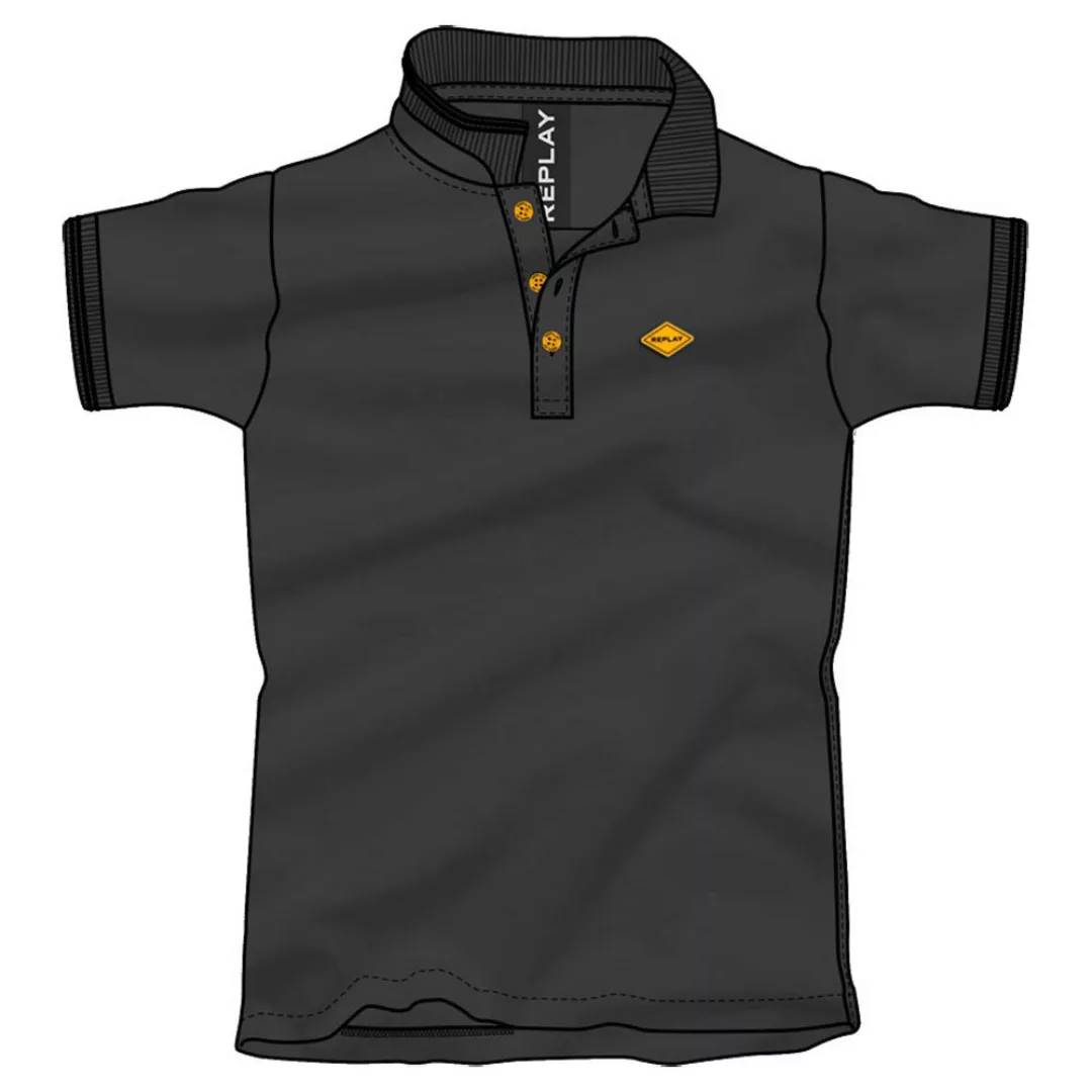 Replay Kurzarm Polo Shirt S Black günstig online kaufen