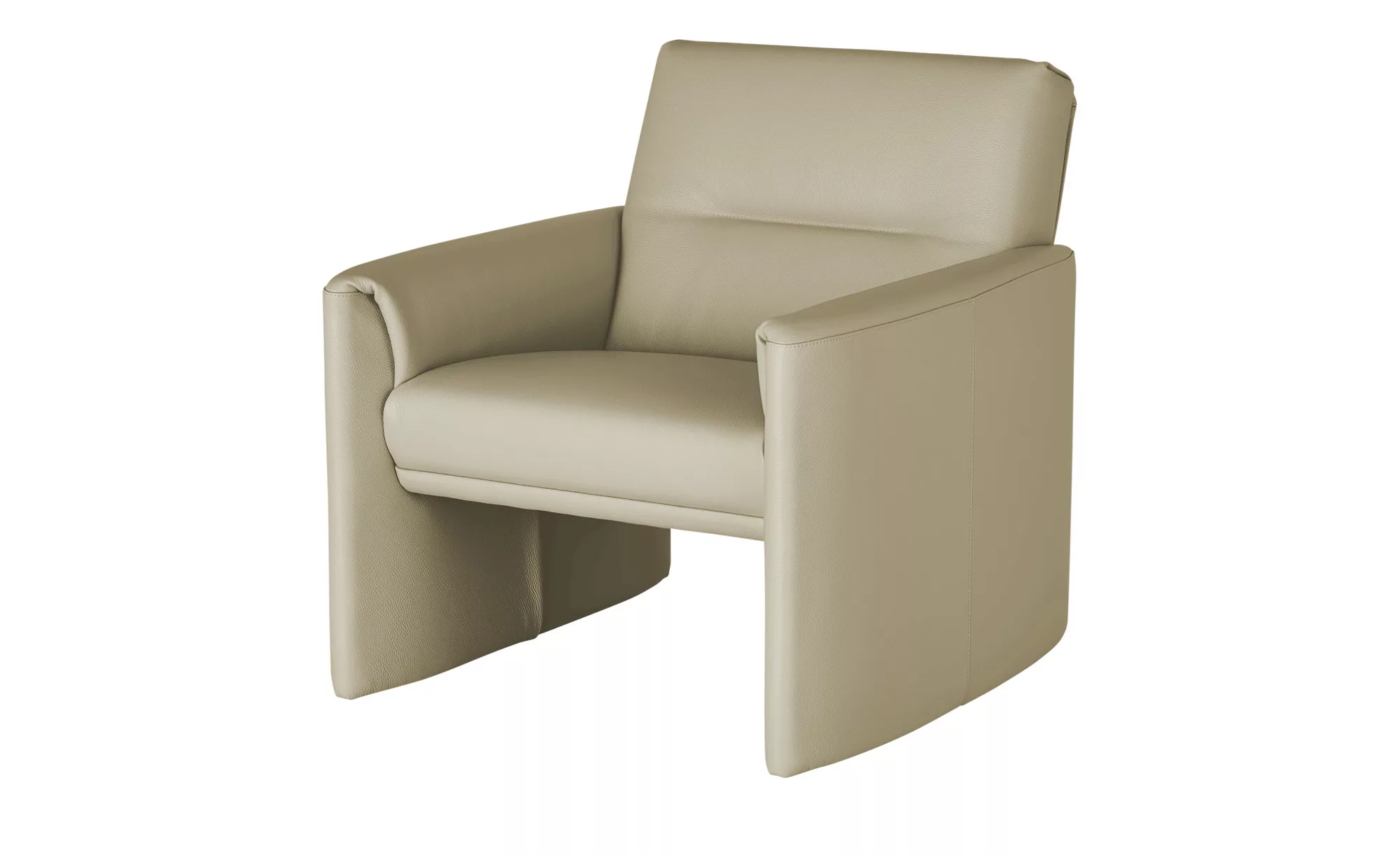 Ledersessel, hoch - beige - 83 cm - 83 cm - 89 cm - Polstermöbel > Sessel > günstig online kaufen