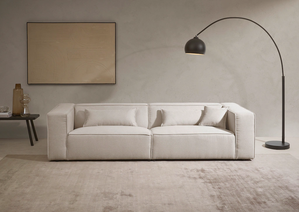 LeGer Home by Lena Gercke 3-Sitzer "PIARA, Couch mit Kedernaht, Sofa in Cor günstig online kaufen