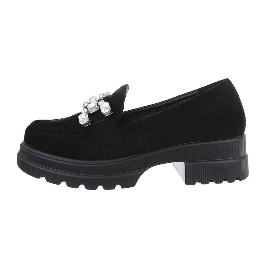 Ital-Design Damen Mokassins Freizeit Slipper Blockabsatz günstig online kaufen